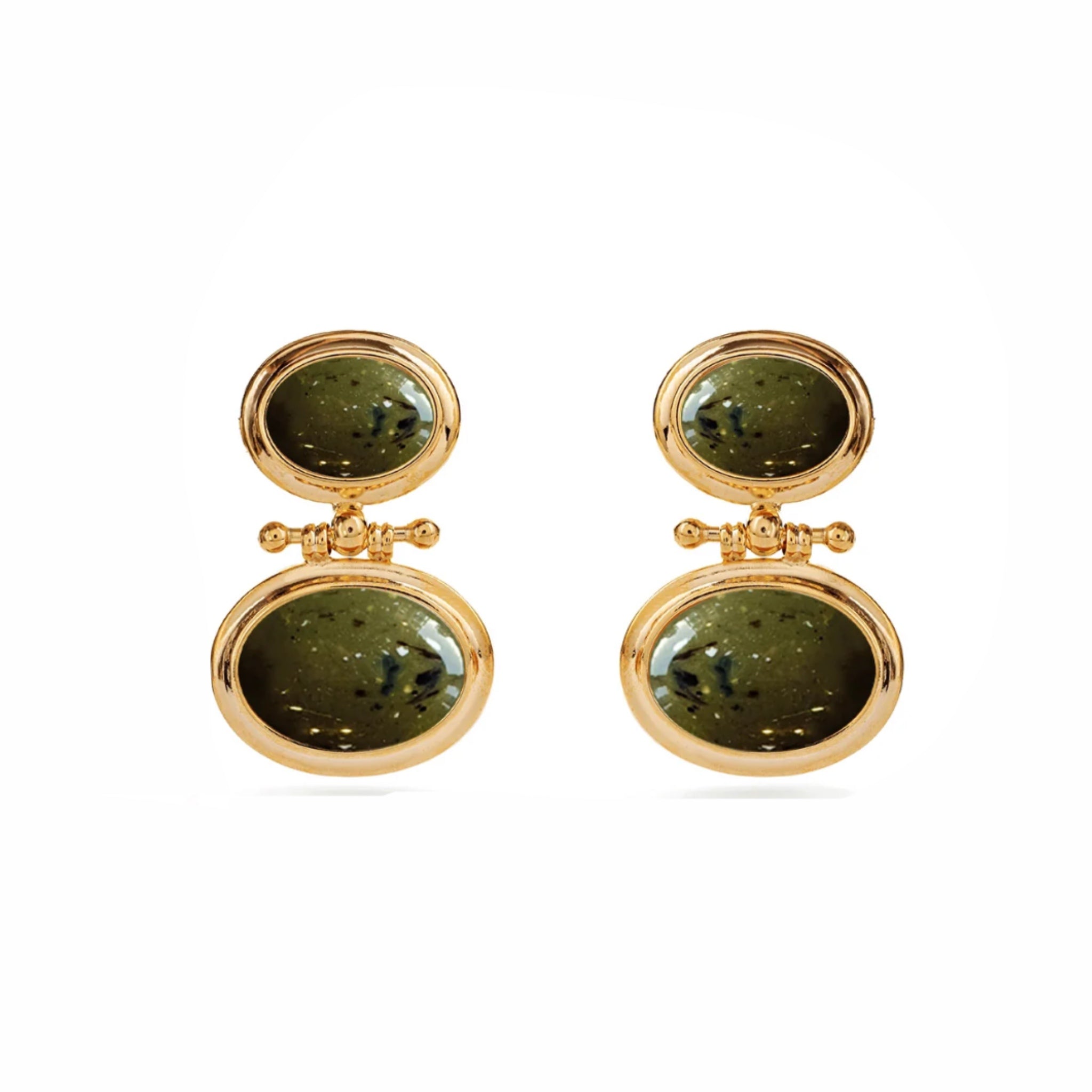 Pendientes Gemelos Oliva - Piedra de Toque