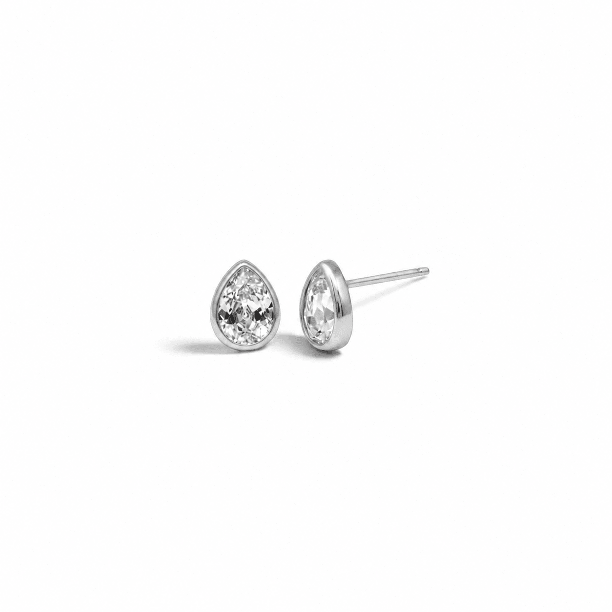 Pendientes Gota Bisel Plata - Piedra de Toque