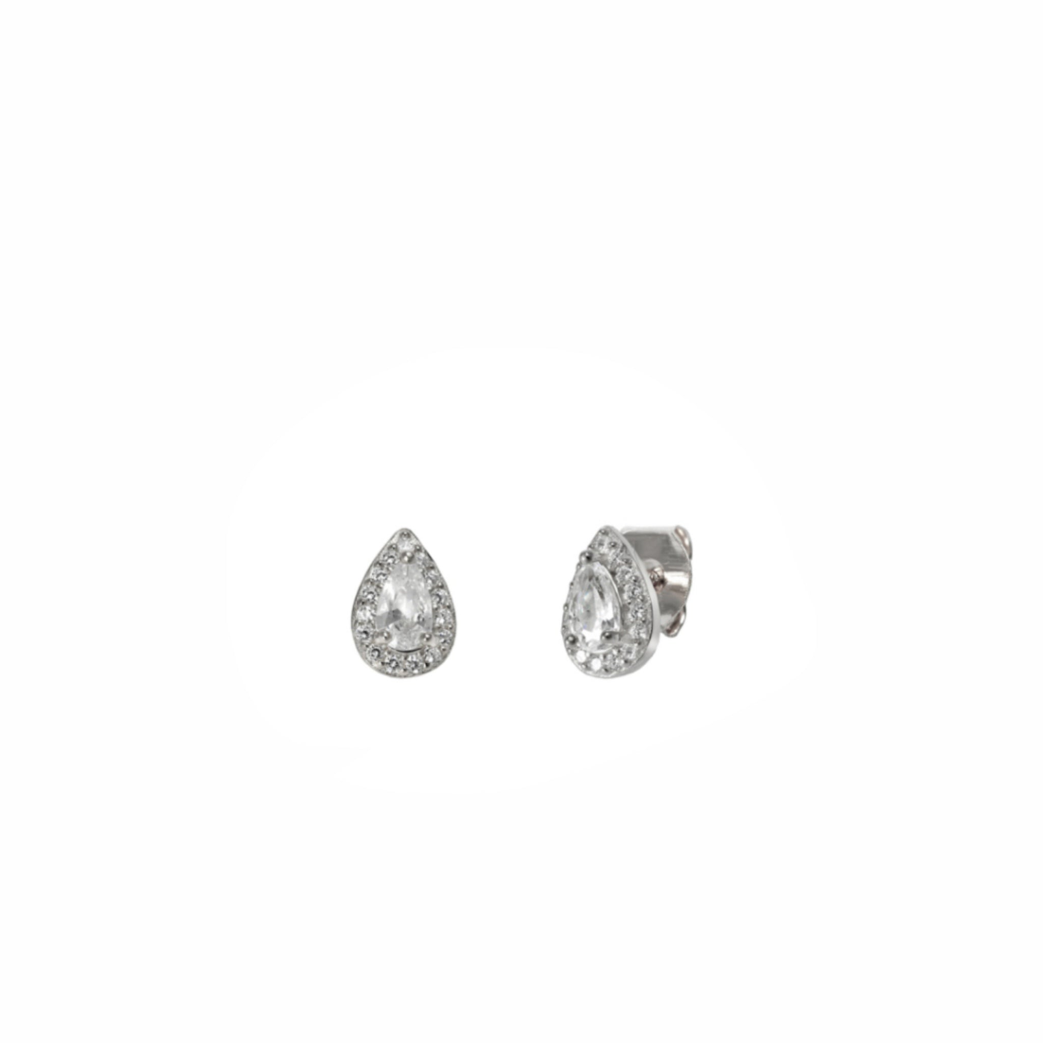 Pendientes Gota Cristal Plata - Piedra de Toque