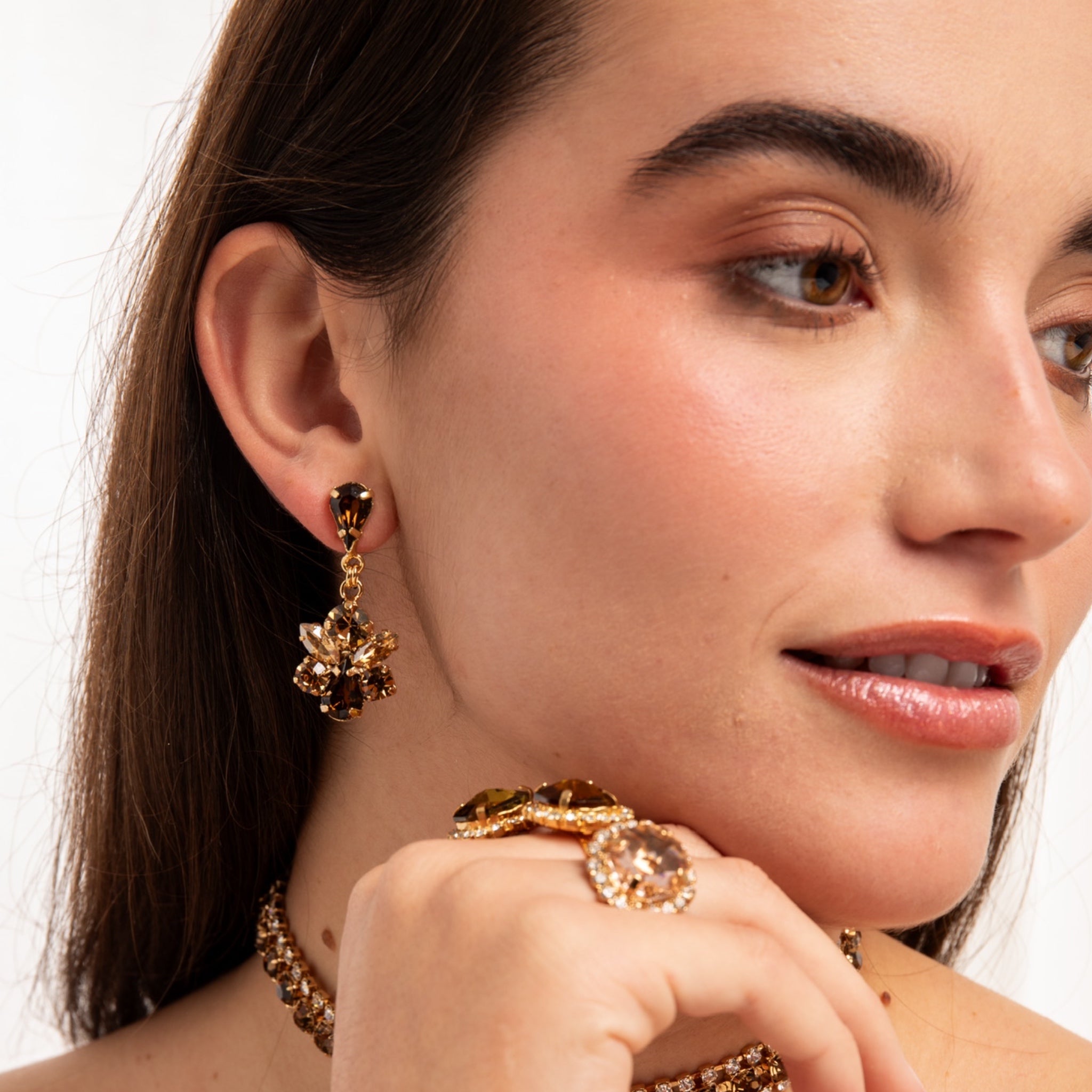 Pendientes Gota Mocha Mousse - Piedra de Toque