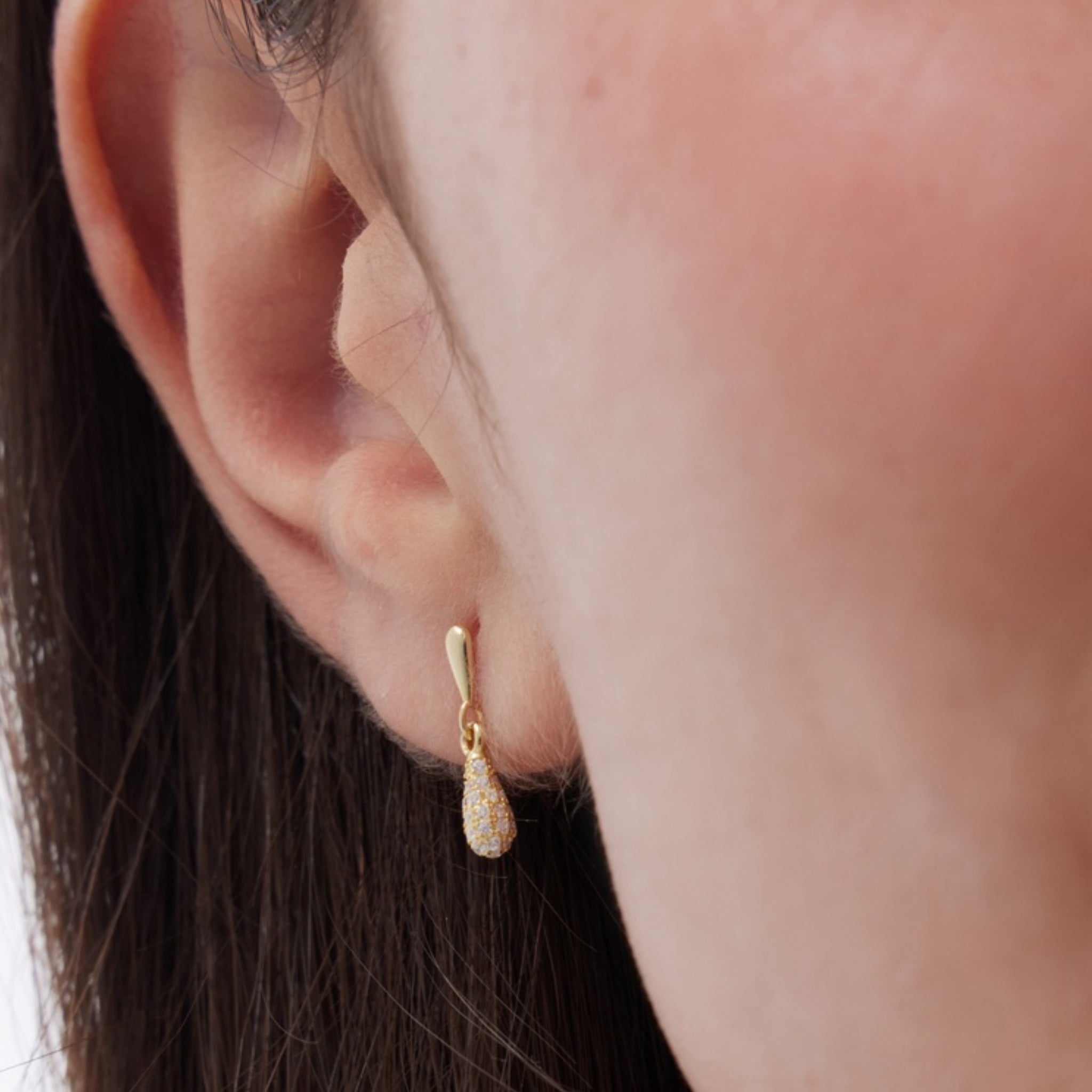 Pendientes Gota Oro - Piedra de Toque