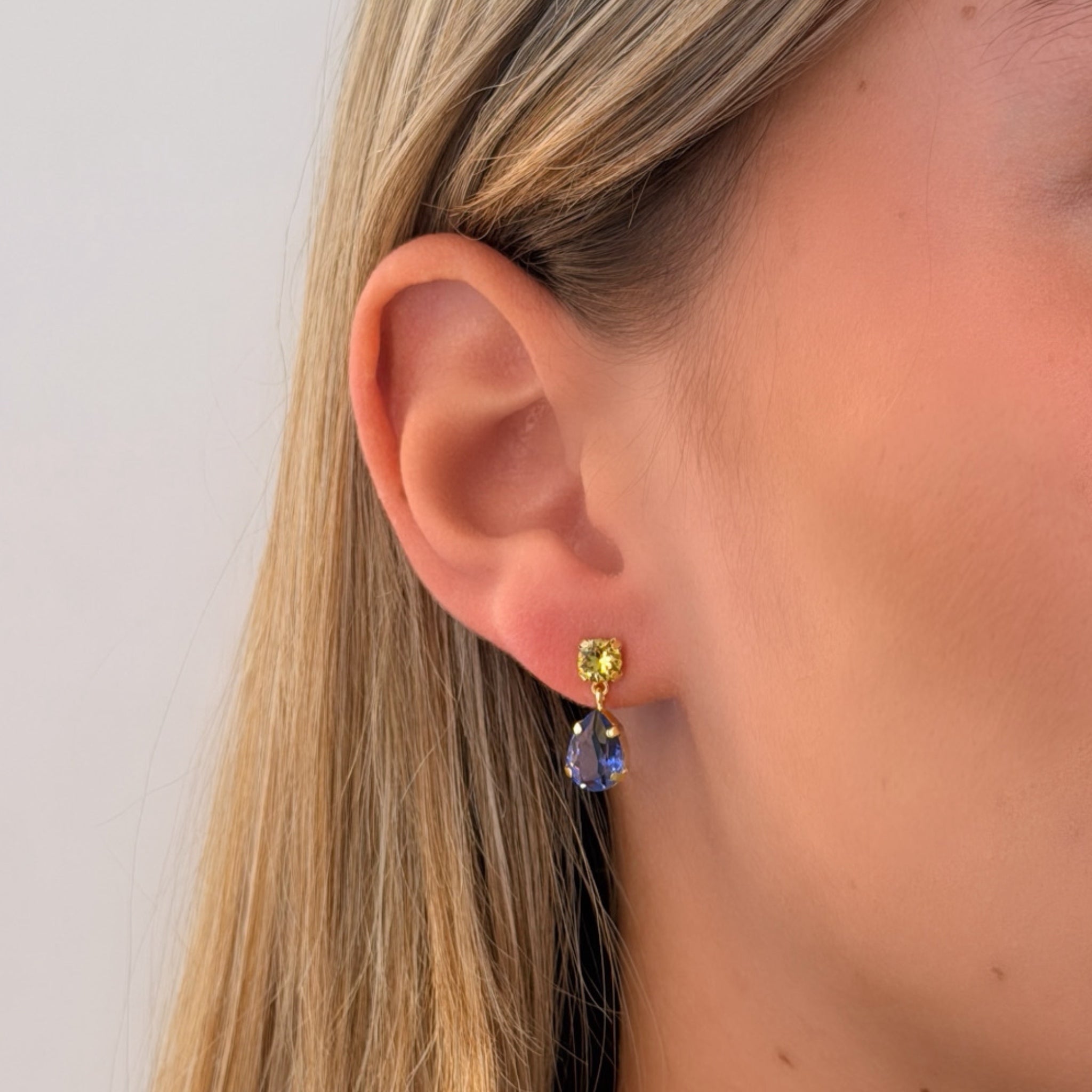 Pendientes Gota Tanzanita y Jonquil - Piedra de Toque