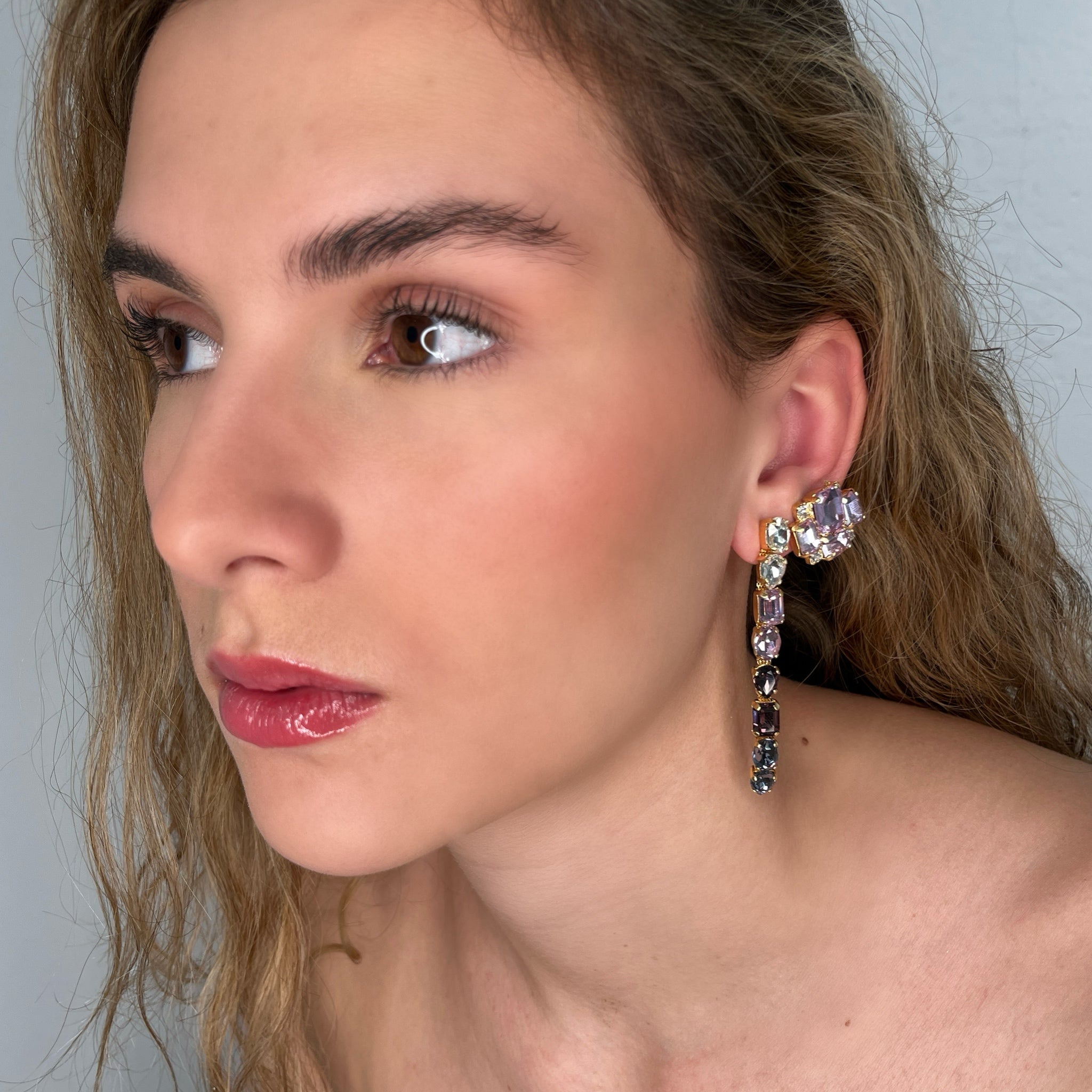 Pendientes Largos Amatista - Piedra de Toque