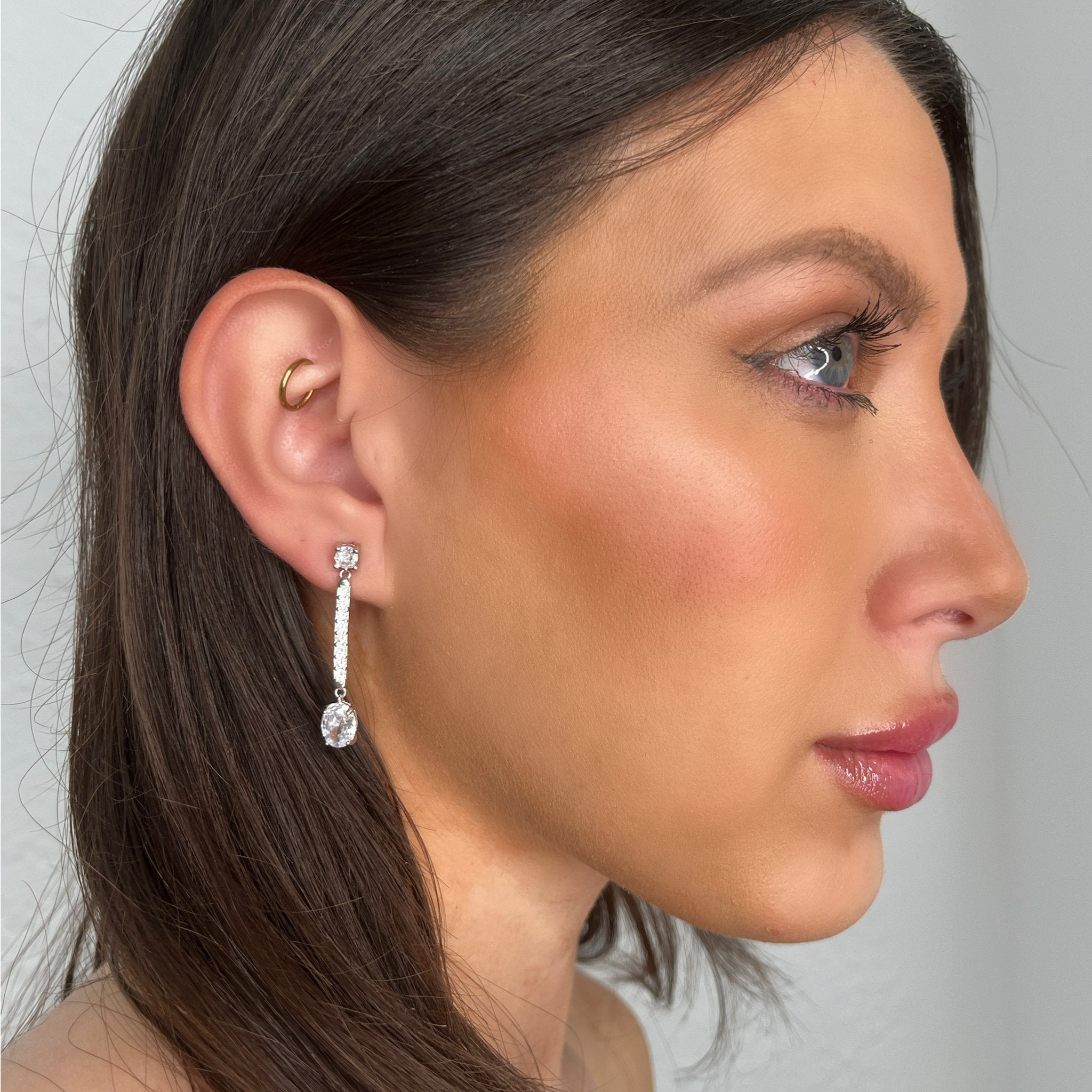 Pendientes Largos Circonita - Piedra de Toque