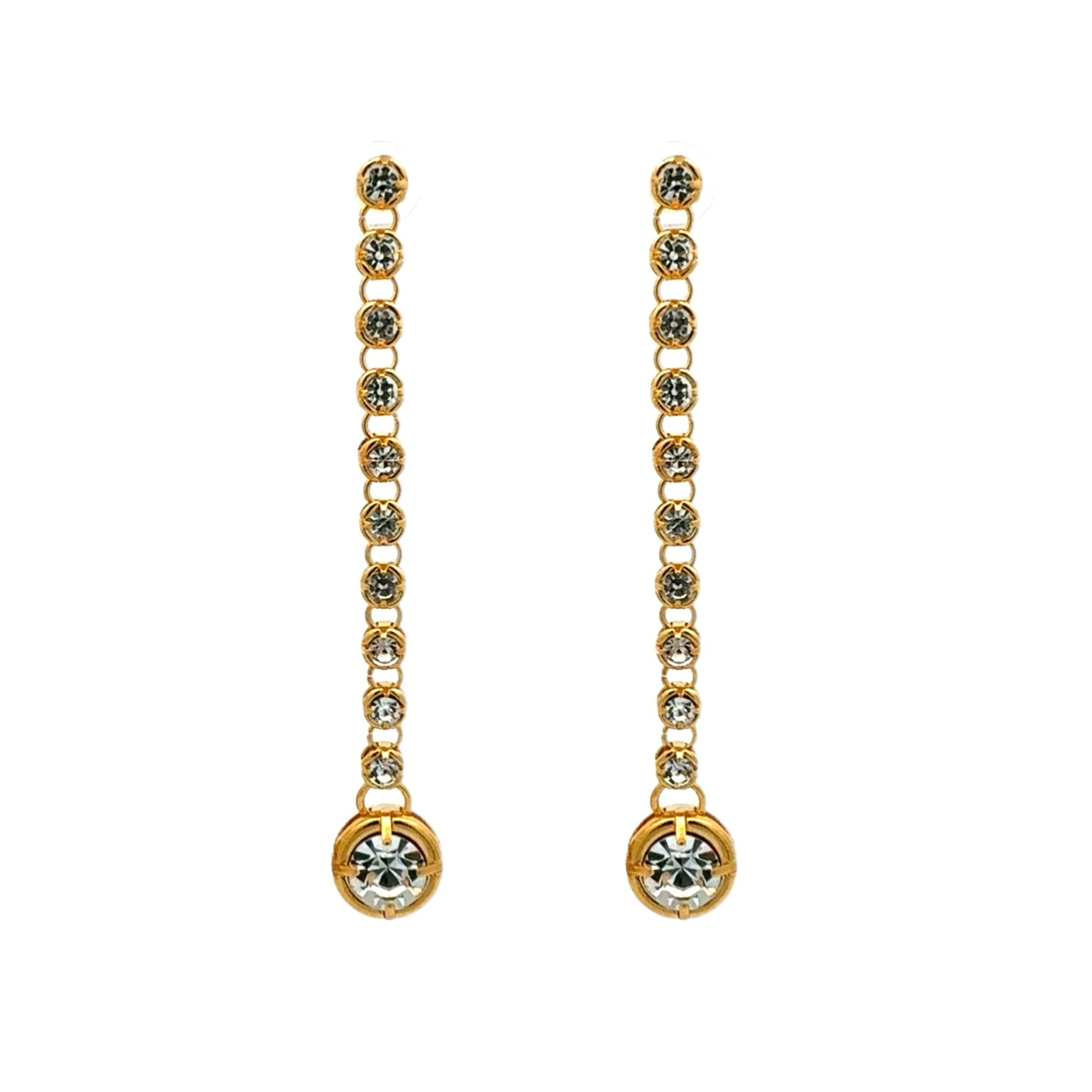 Pendientes Largos con Cristales - Piedra de Toque