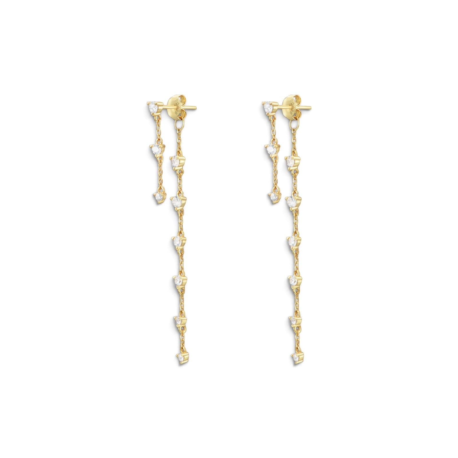 Pendientes Lluvia Doble Oro - Piedra de Toque