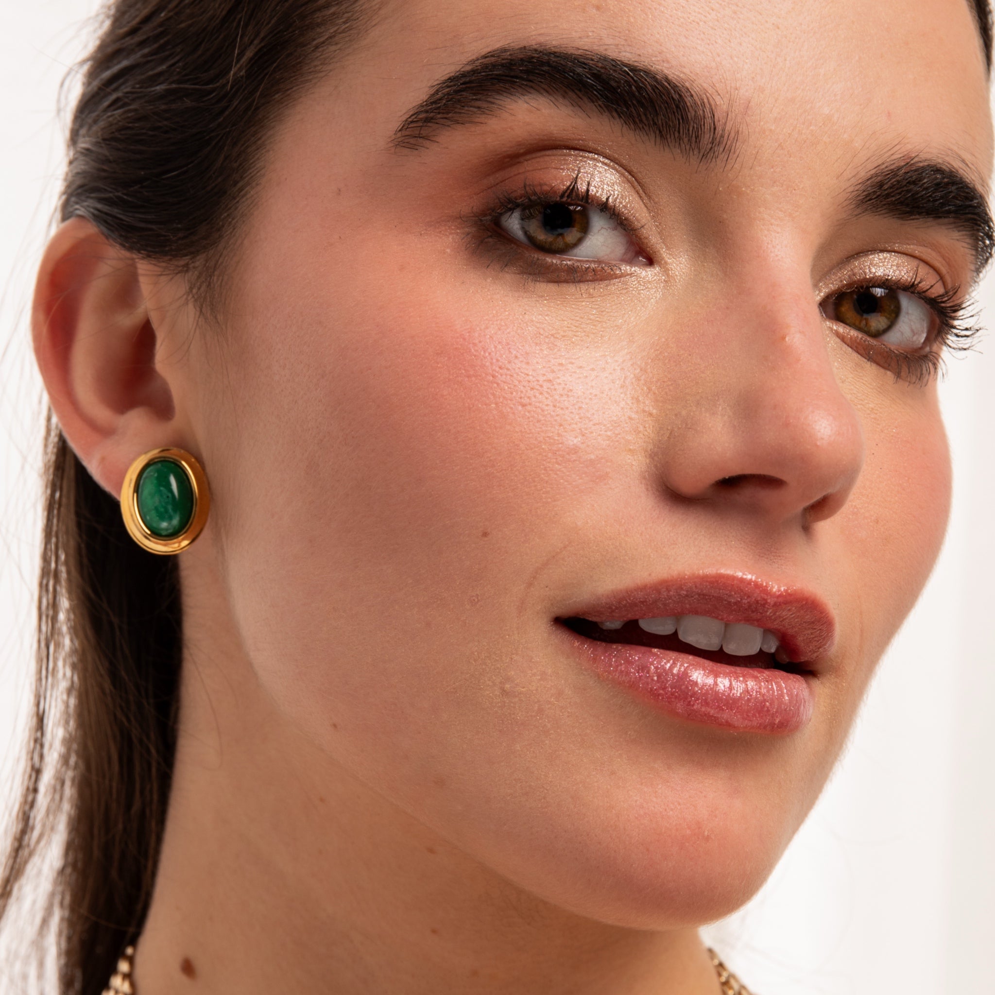 Pendientes Óvalos Burdeos - Piedra de Toque