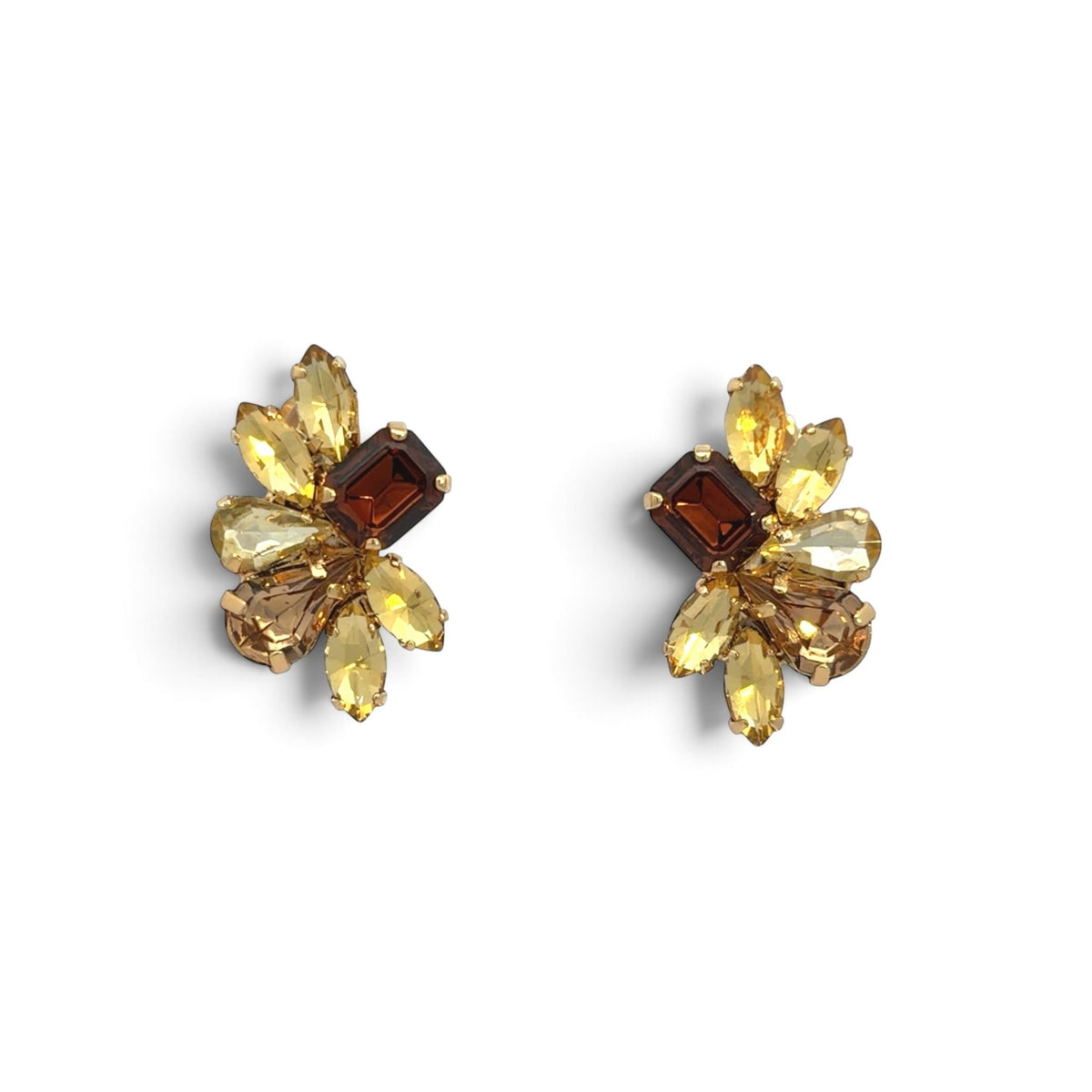 Pendientes Tonos Flor Champagne - Piedra de Toque
