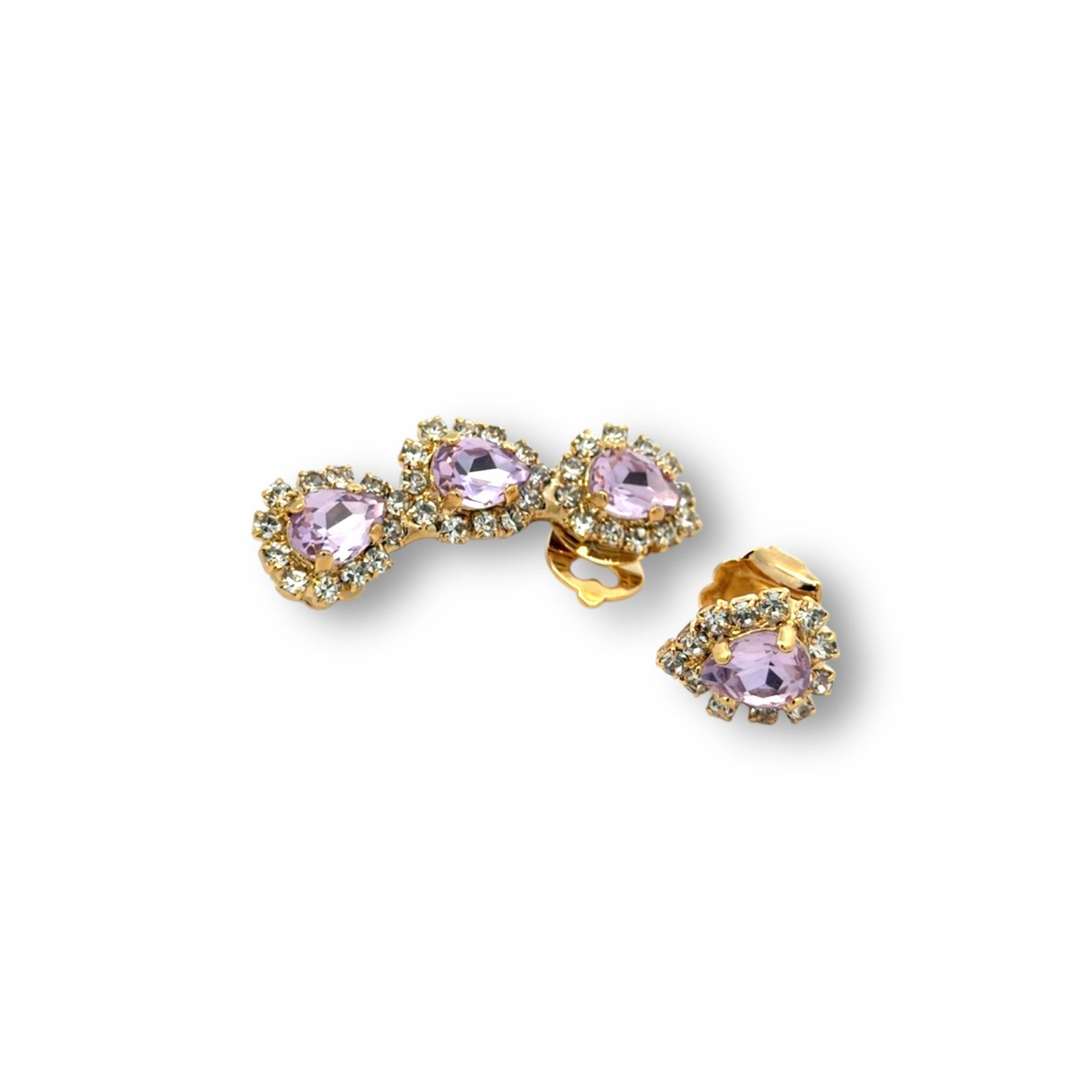 Pendientes Trepadores Gotas Violeta - Piedra de Toque