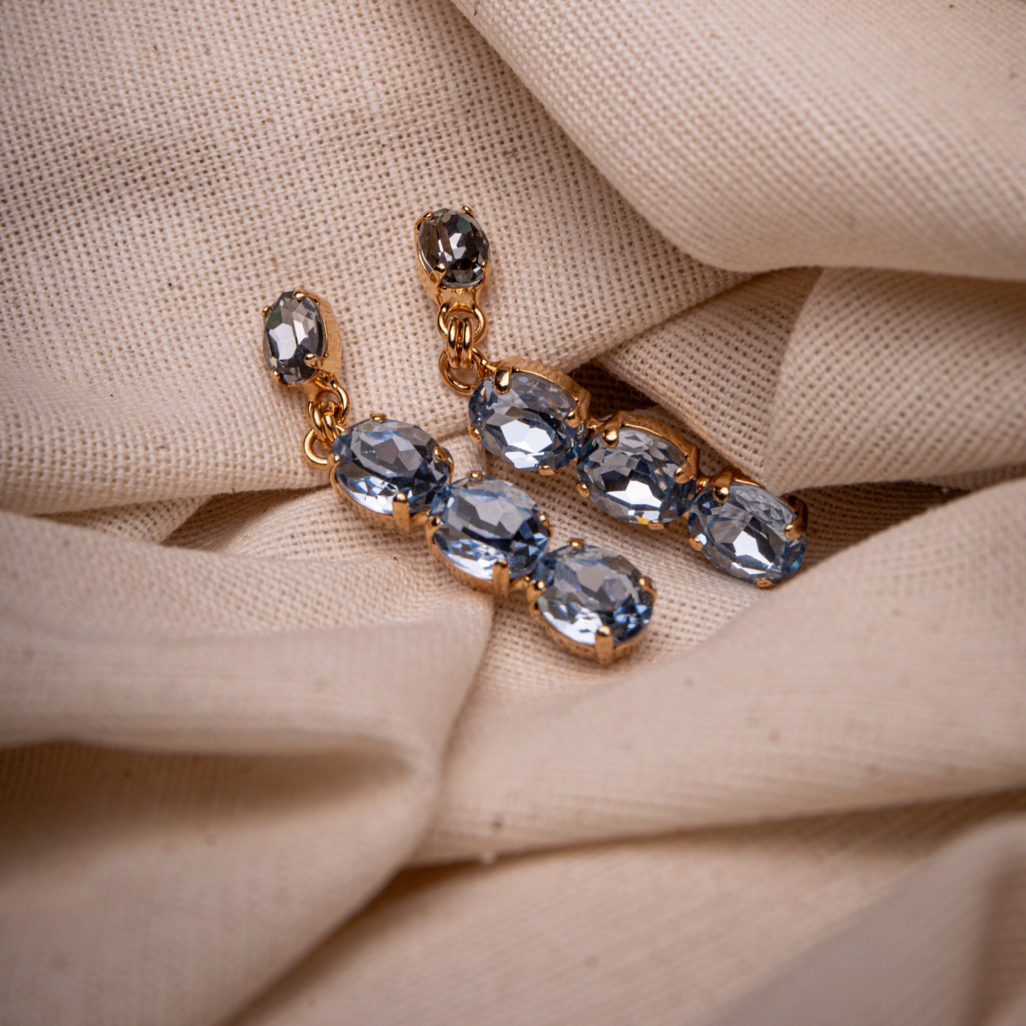 Pendientes Trío Azul Claro - Piedra de Toque