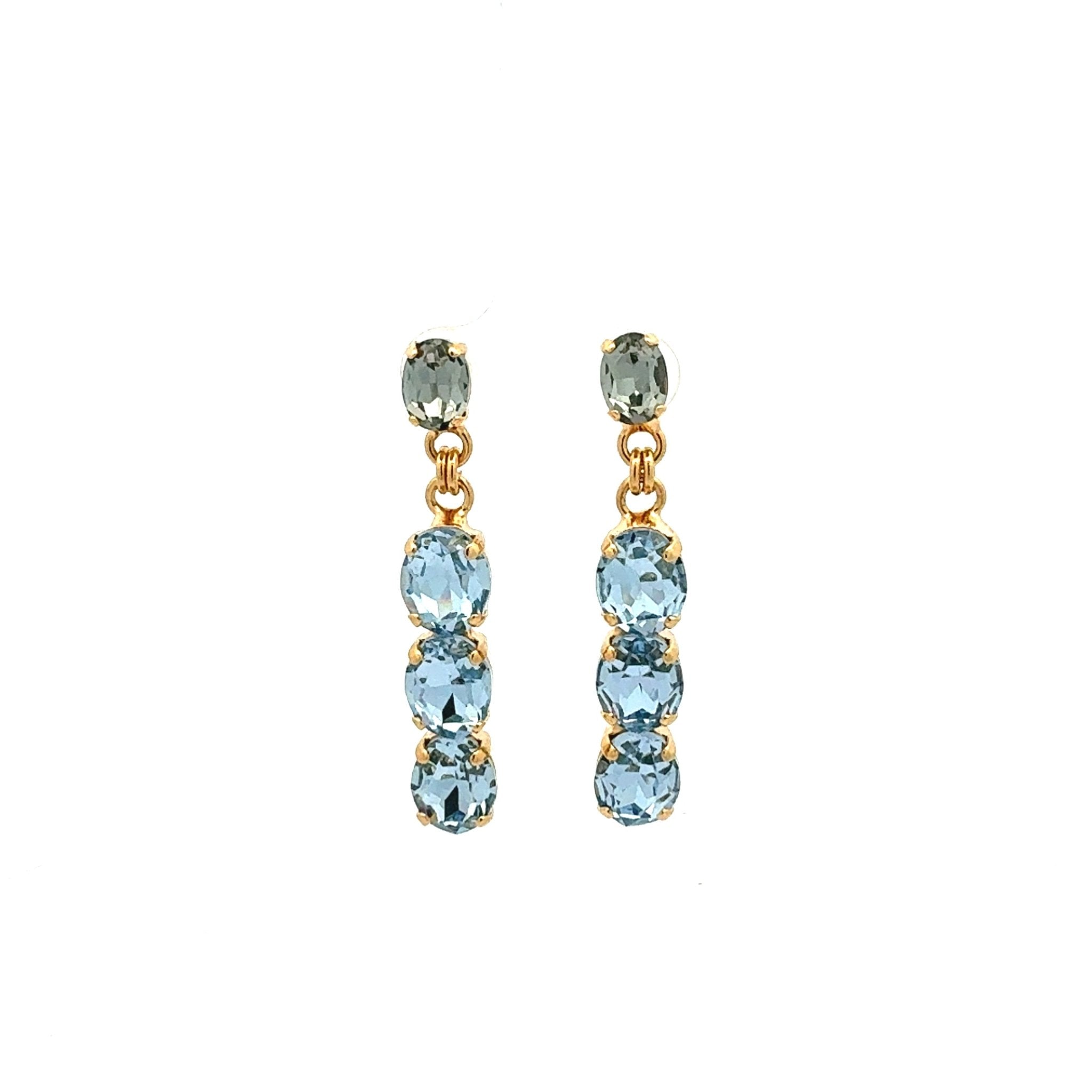 Pendientes Trío Azul Claro - Piedra de Toque