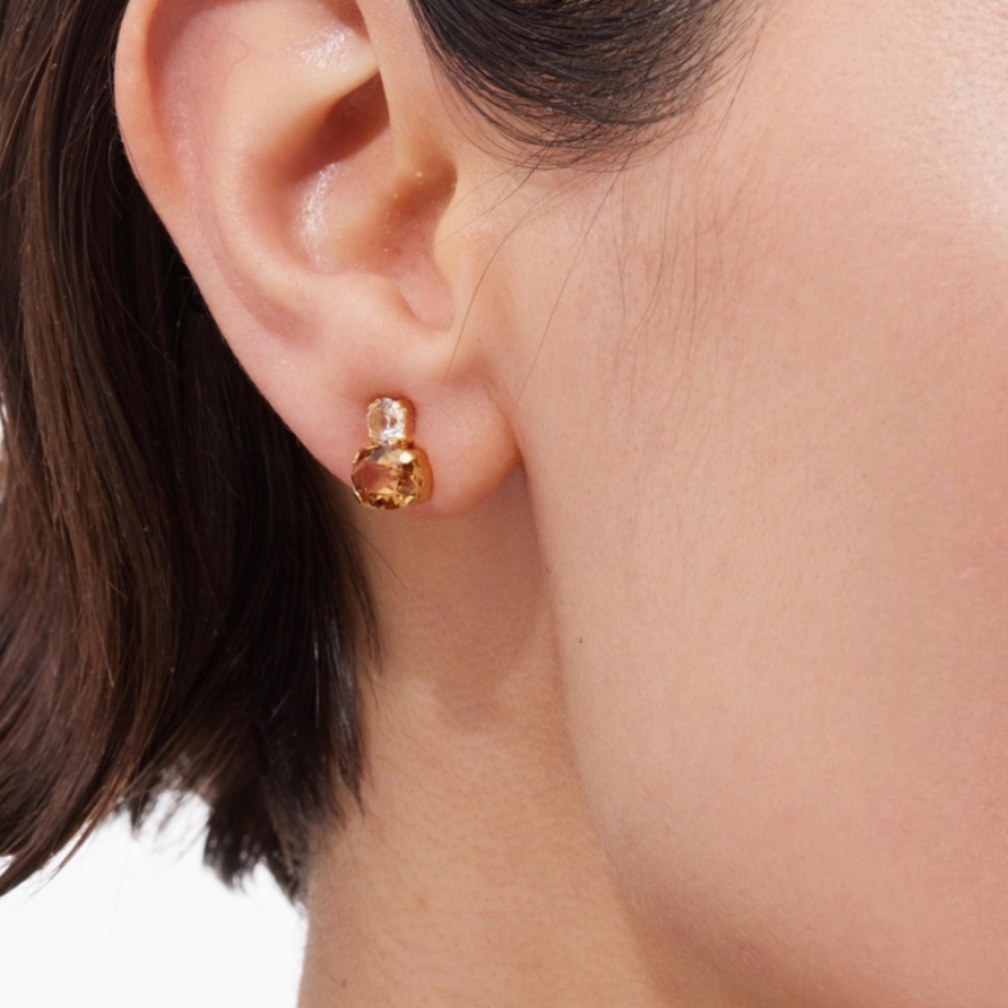 Pendientes Tu y Yo Champagne - Piedra de Toque