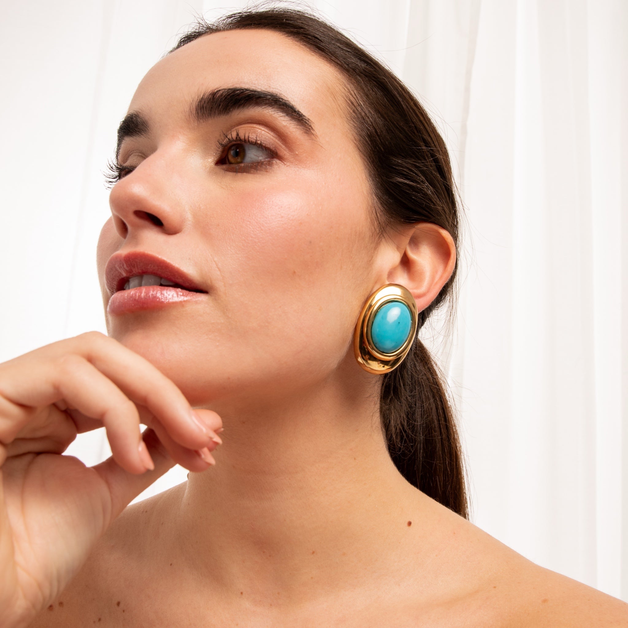 Pendientes Vintage Ovalados Perla - Piedra de Toque