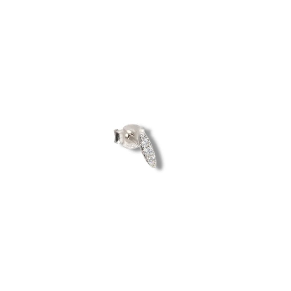 Piercing Barra Circonitas Plata - Piedra de Toque