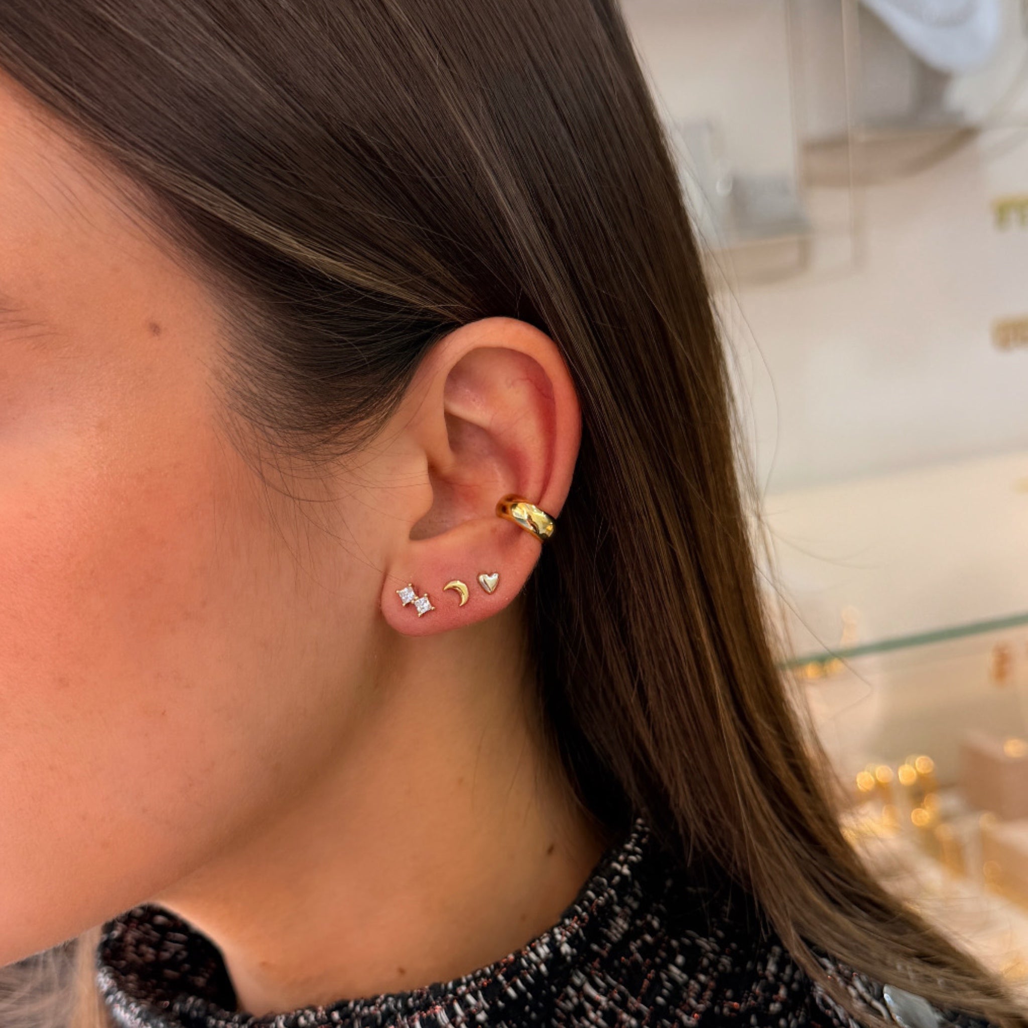 Piercing Corazón Liso Oro - Piedra de Toque