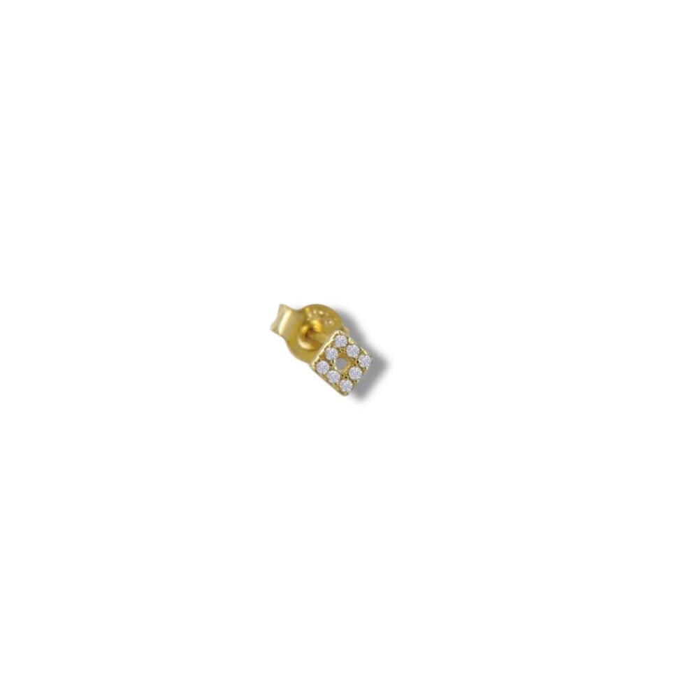 Piercing Cuadrado Pavé Oro - Piedra de Toque