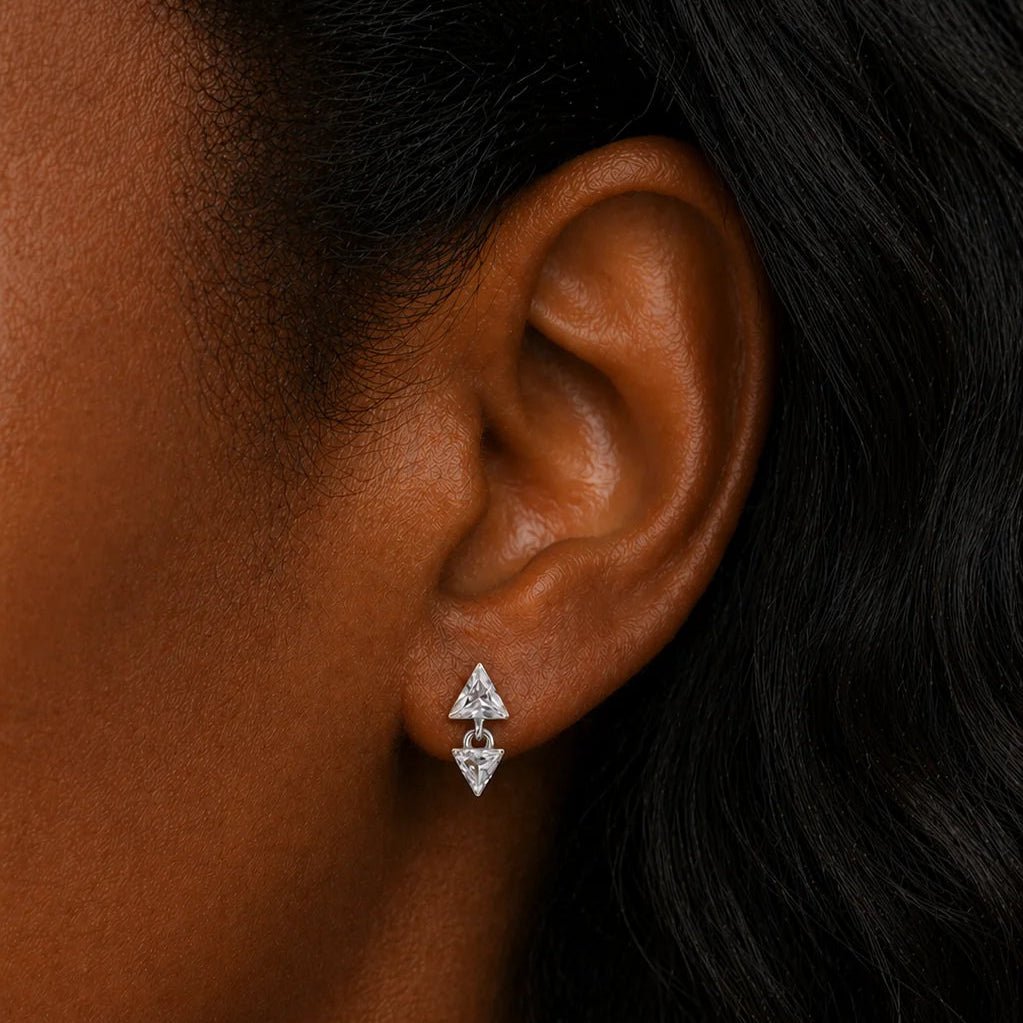 Piercing Floating Pyramid Plata - Piedra de Toque