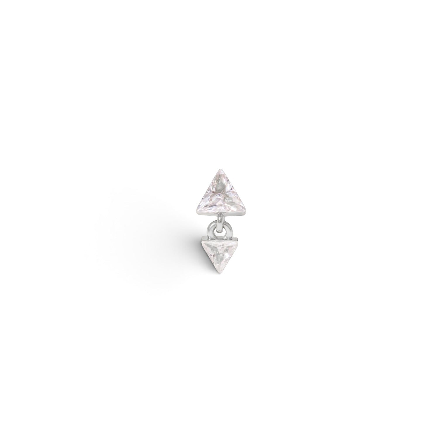Piercing Floating Pyramid Plata - Piedra de Toque