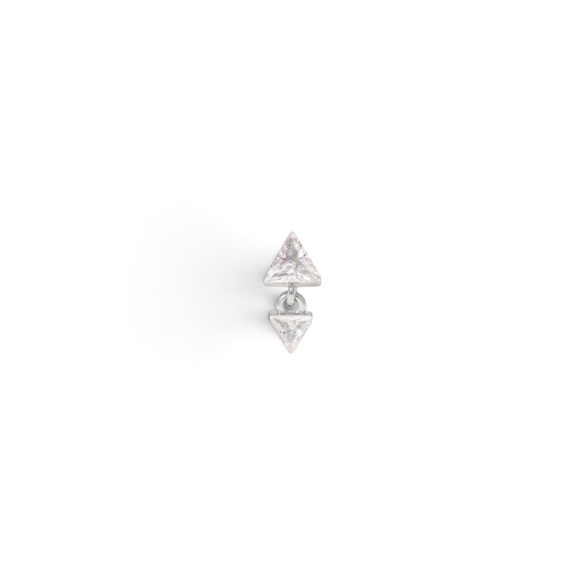 Piercing Floating Pyramid Plata (bolita) - Piedra de Toque