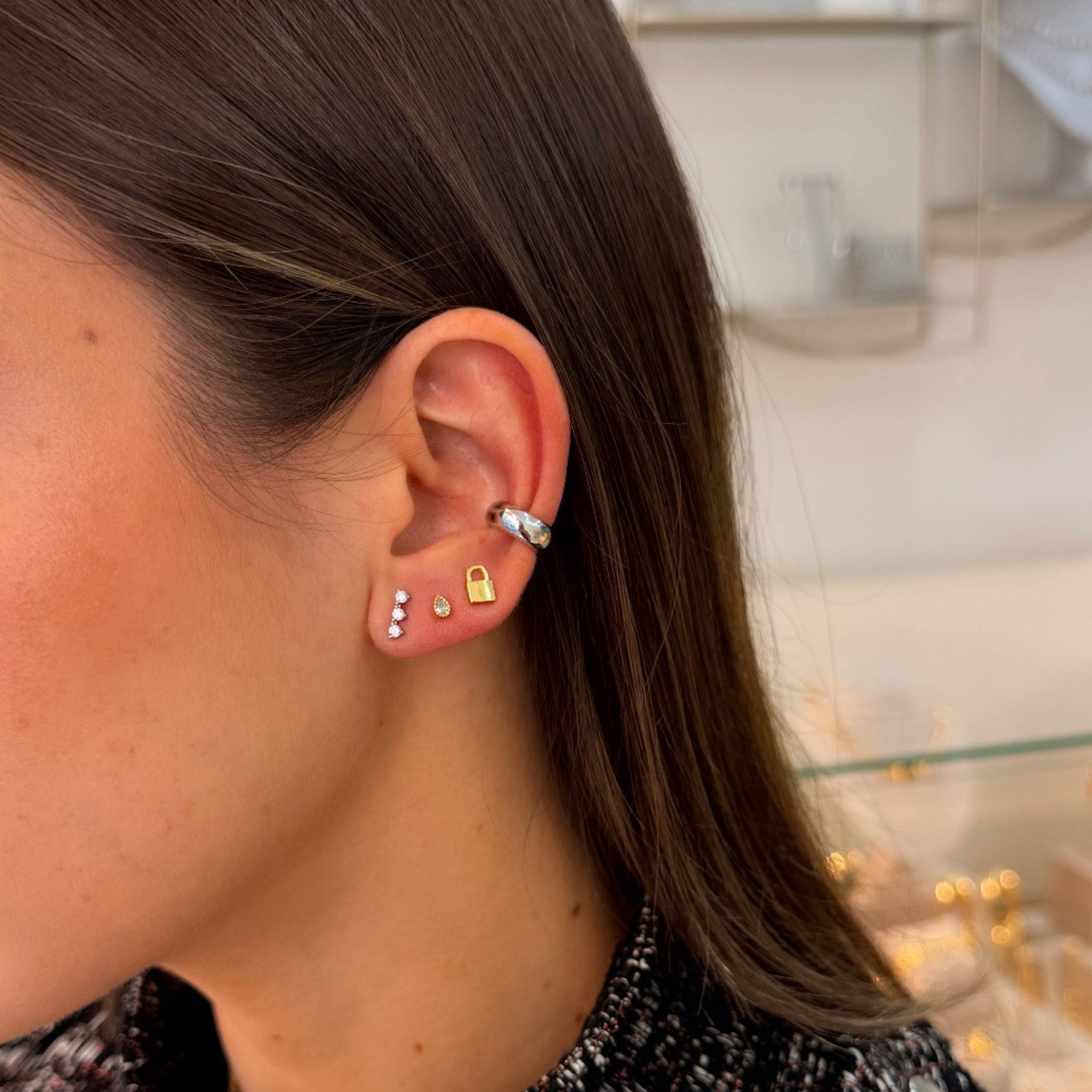 Piercing Gota Halo Oro - Piedra de Toque