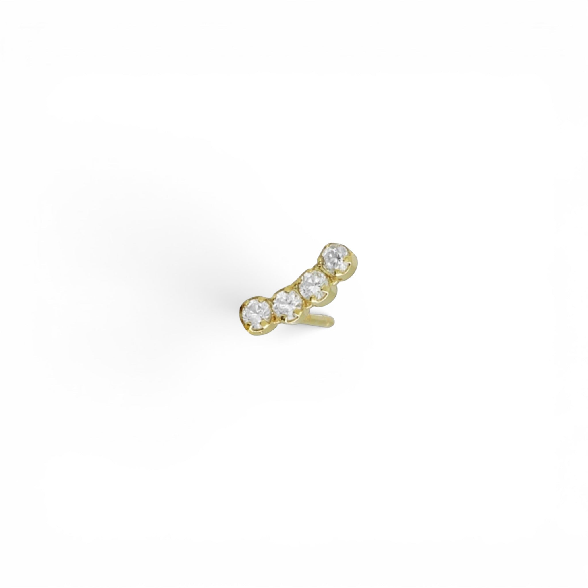 Piercing Lineal Circonitas Oro - Piedra de Toque