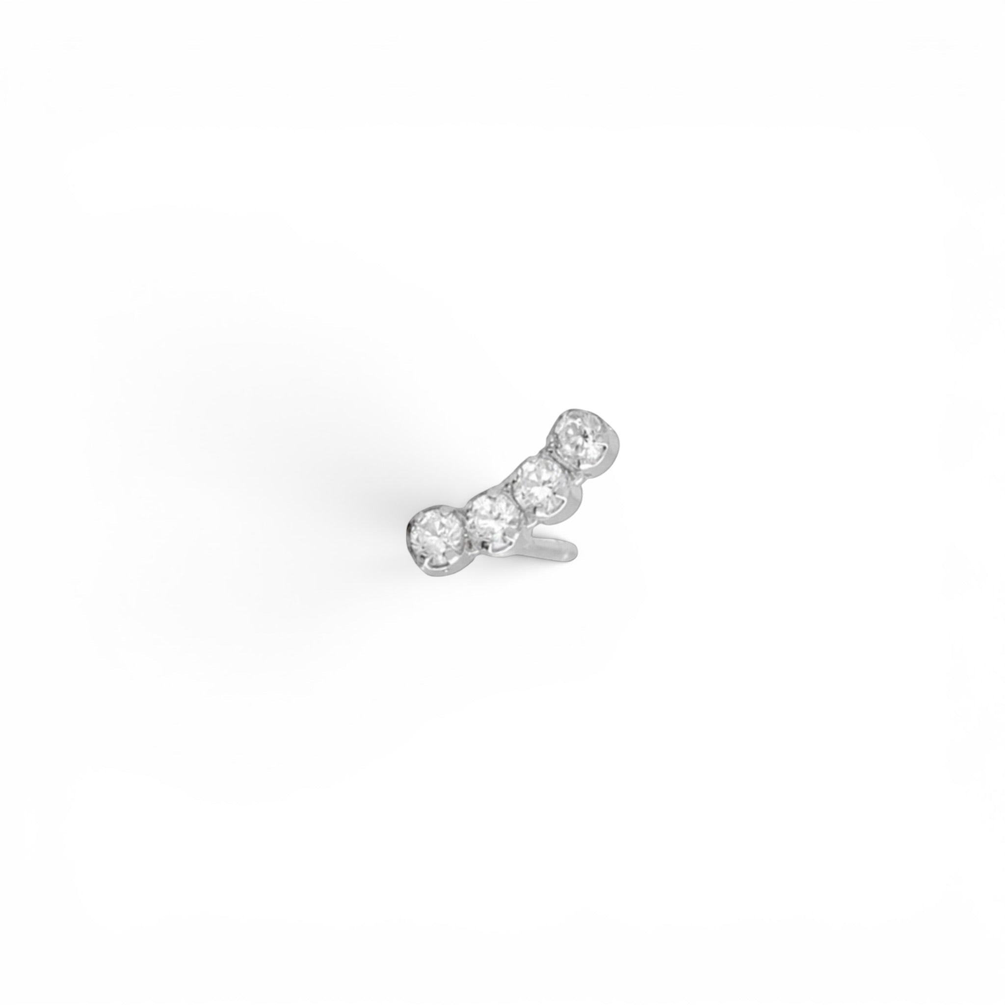 Piercing Lineal Circonitas Plata - Piedra de Toque