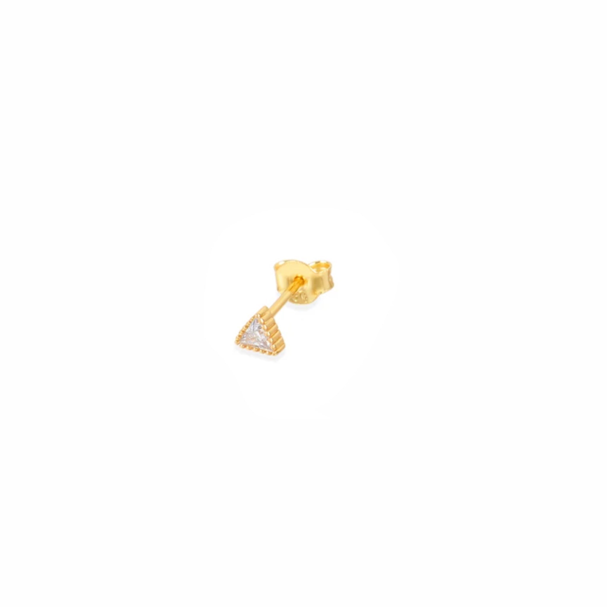 Piercing Triángulo Halo Oro - Piedra de Toque