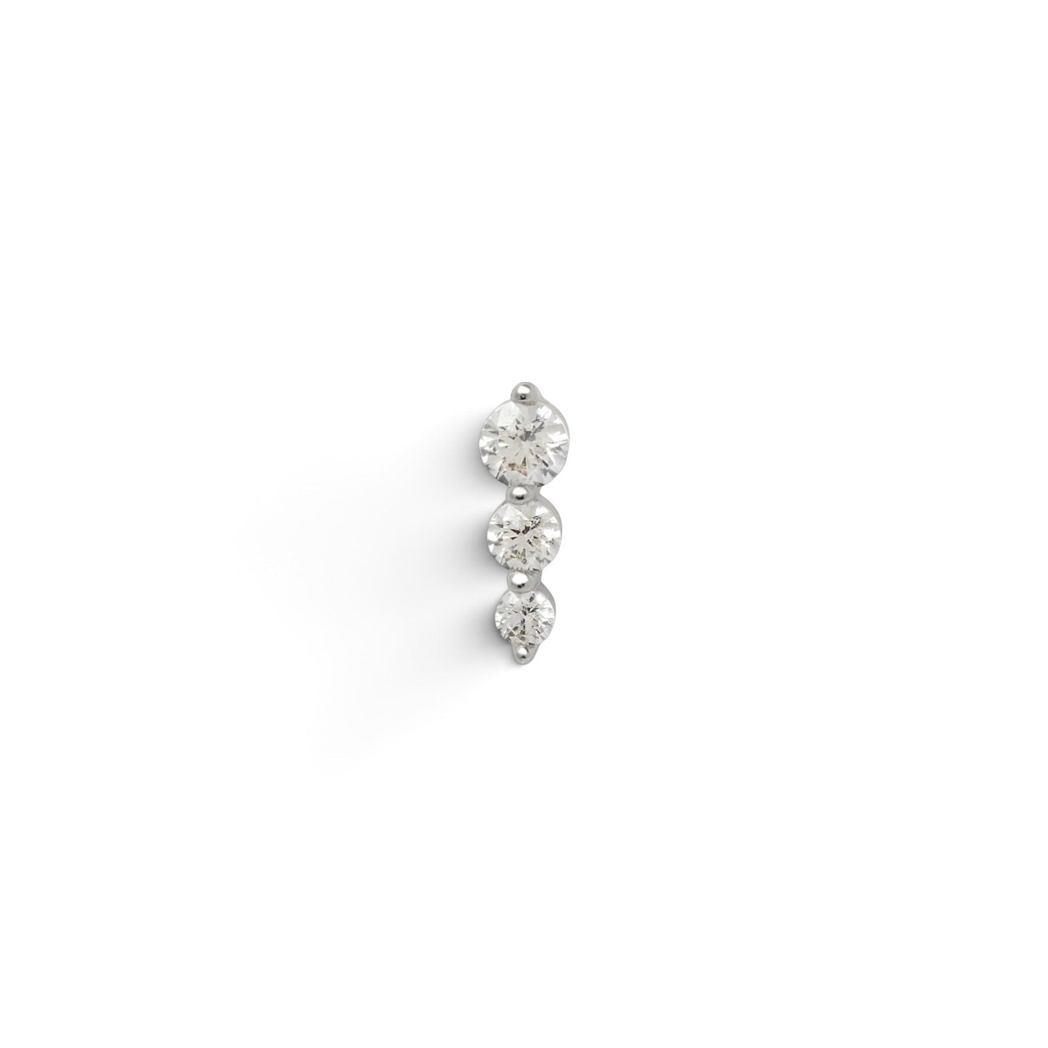 Piercing True Love Triple Plata (bolita) - Piedra de Toque