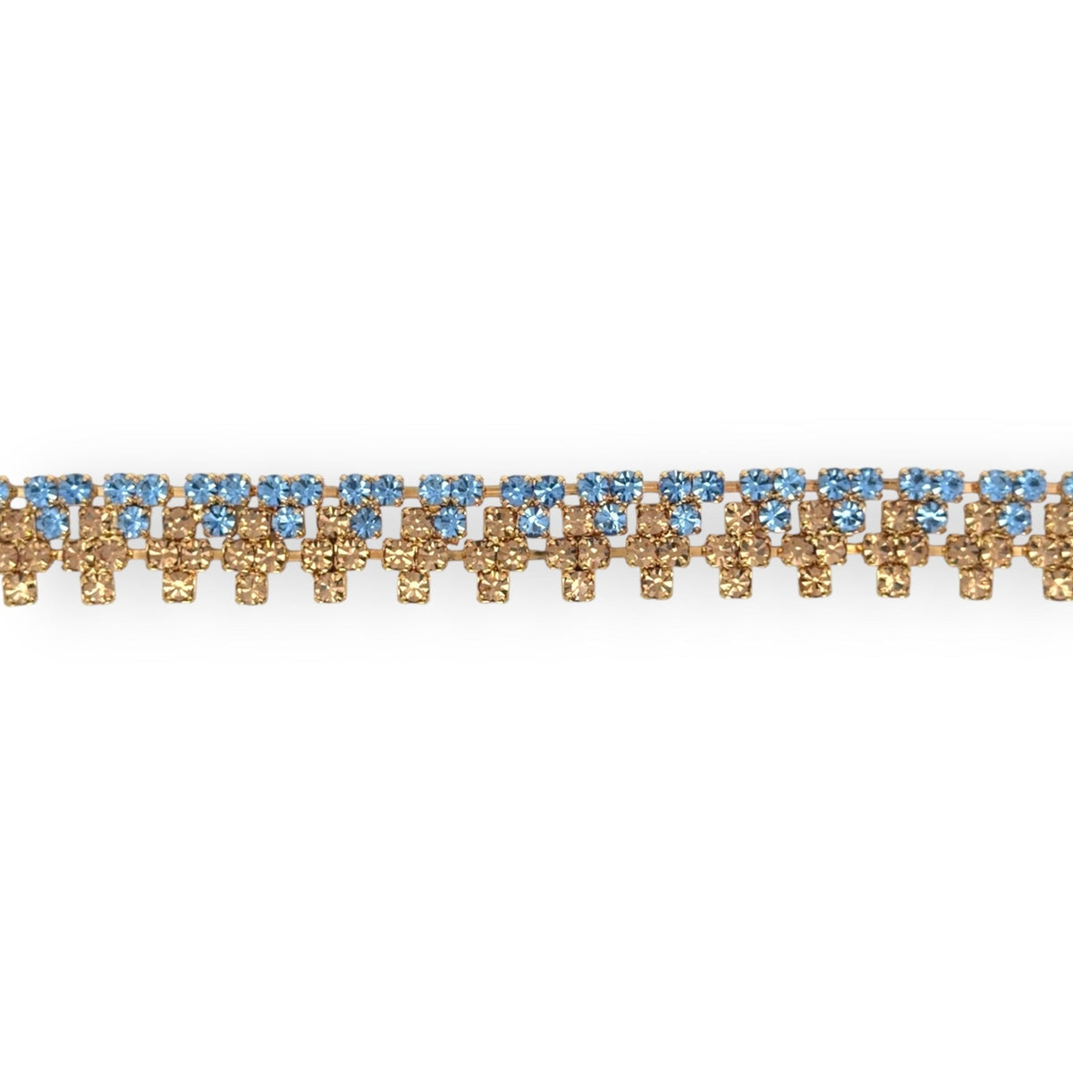 Pulsera Bicolor Zafiro Claro y Champagne - Piedra de Toque