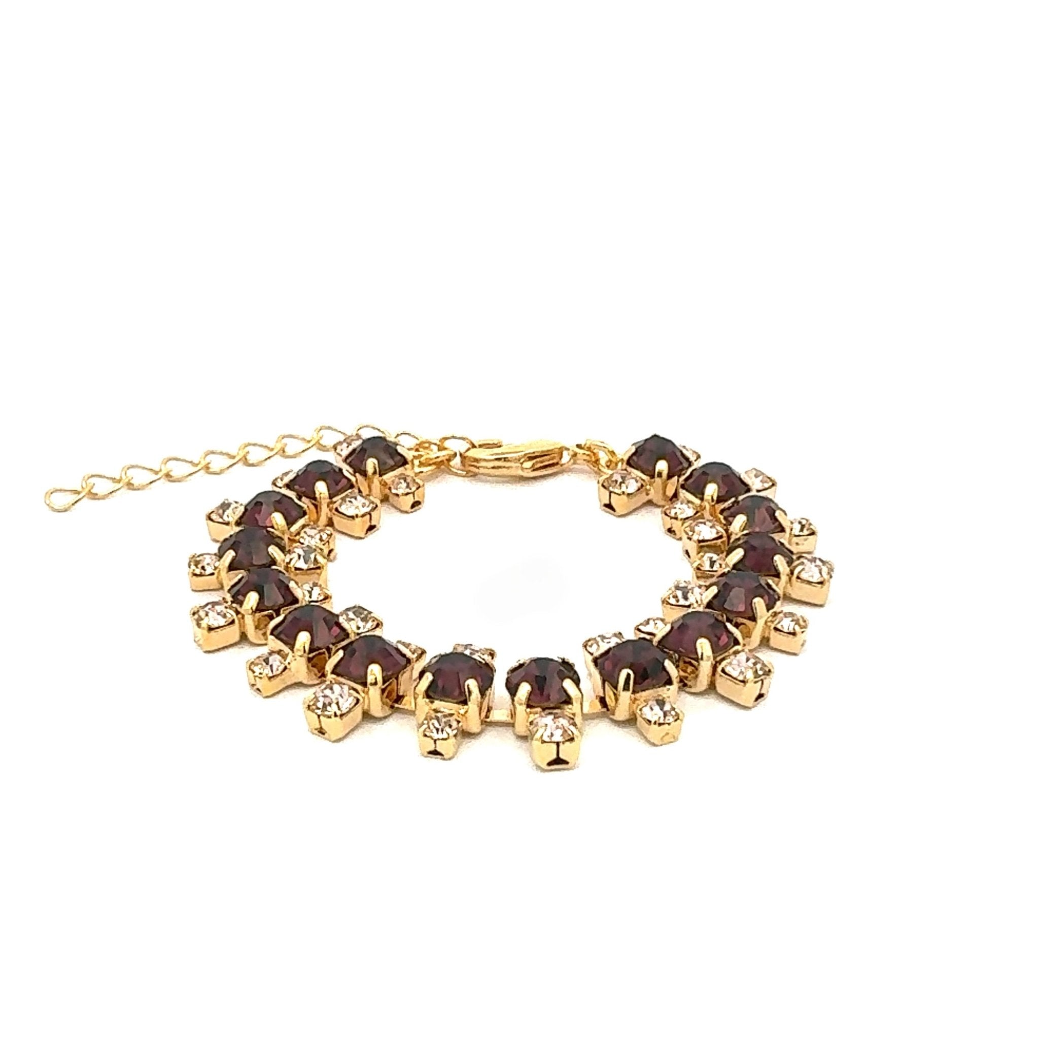 Pulsera Burdeos y dorado - Piedra de Toque