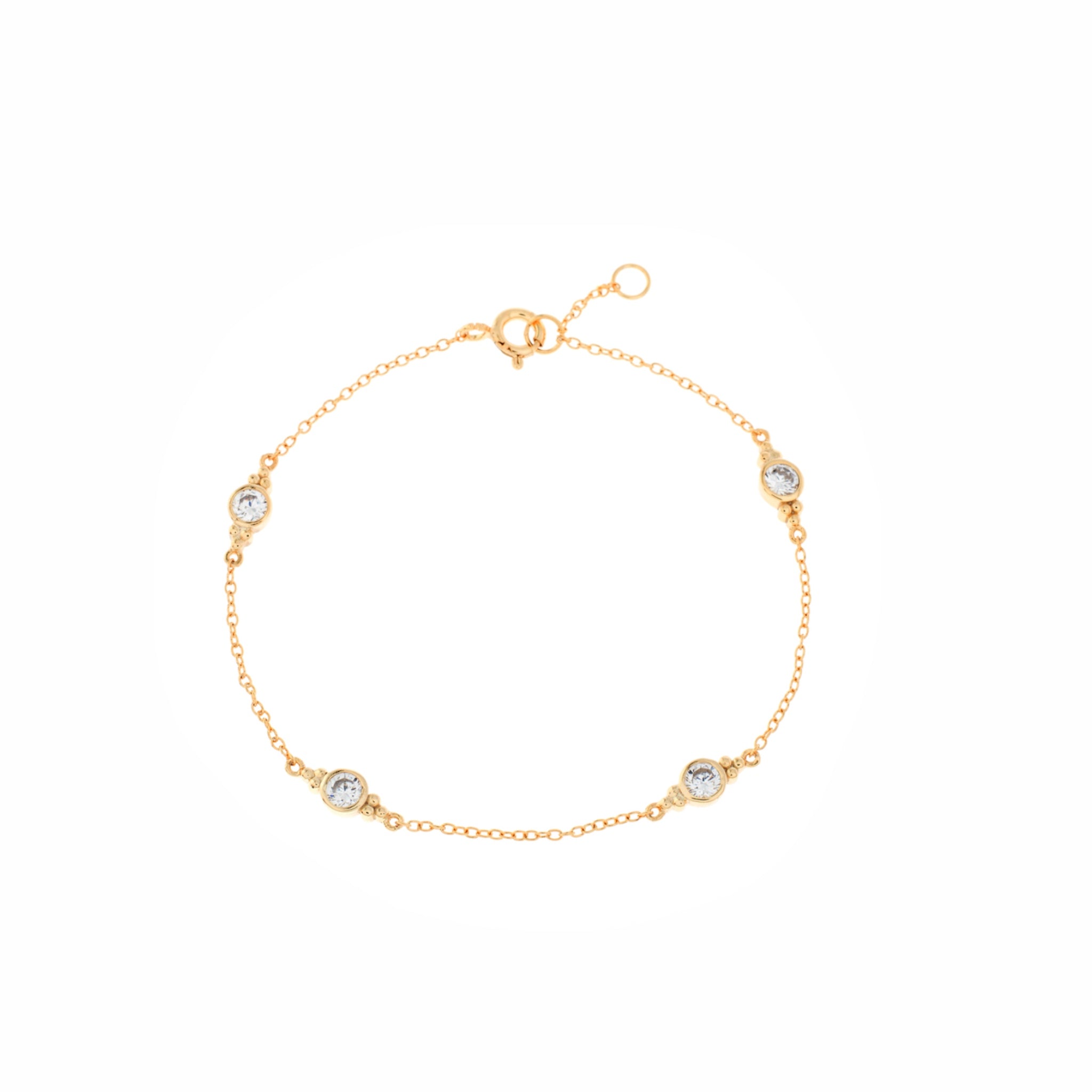 Pulsera Cuatro Circonitas - Piedra de Toque