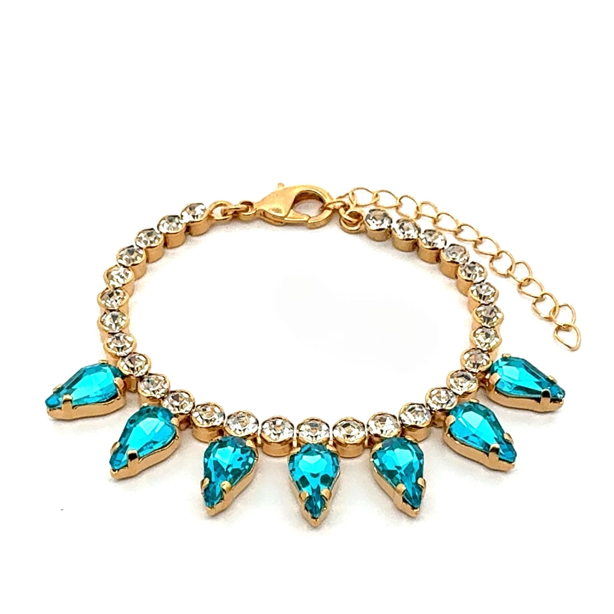 Pulsera Gotas Aguamarina - Piedra de Toque