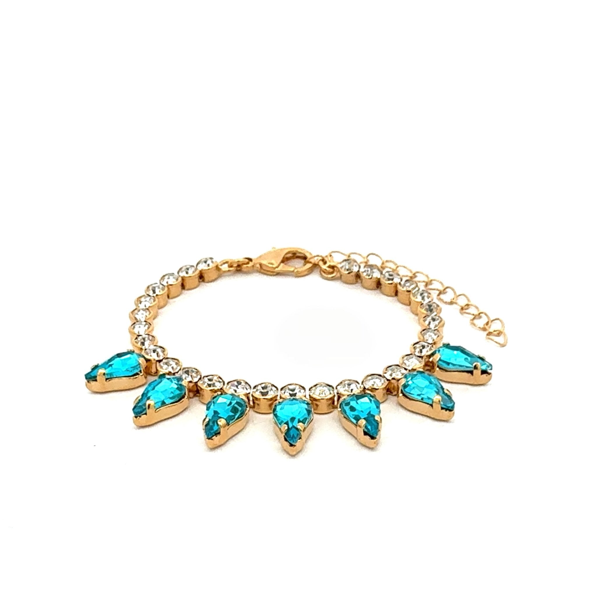 Pulsera Gotas Aguamarina - Piedra de Toque