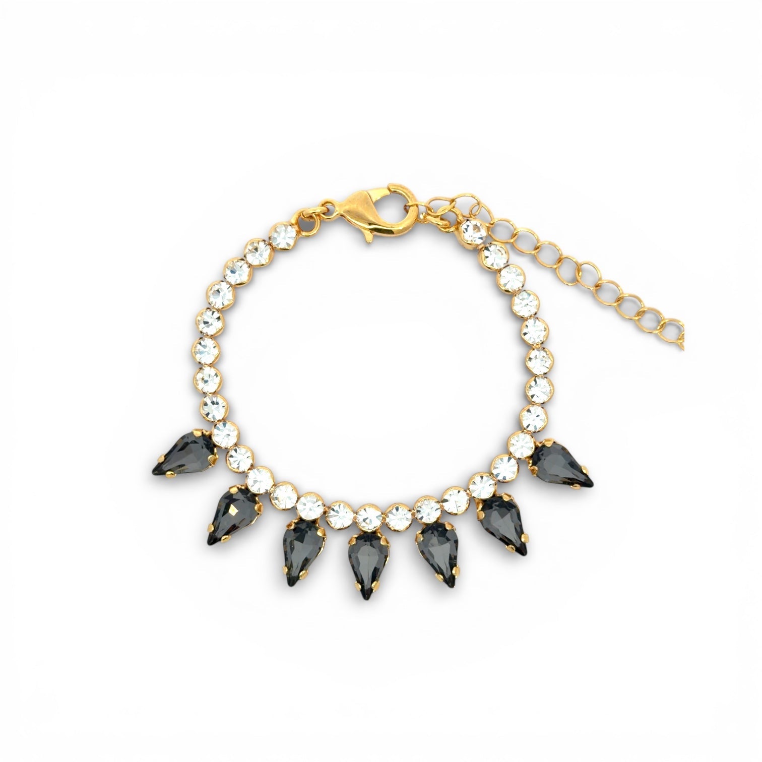 Pulsera Gotas Diamante Negro - Piedra de Toque