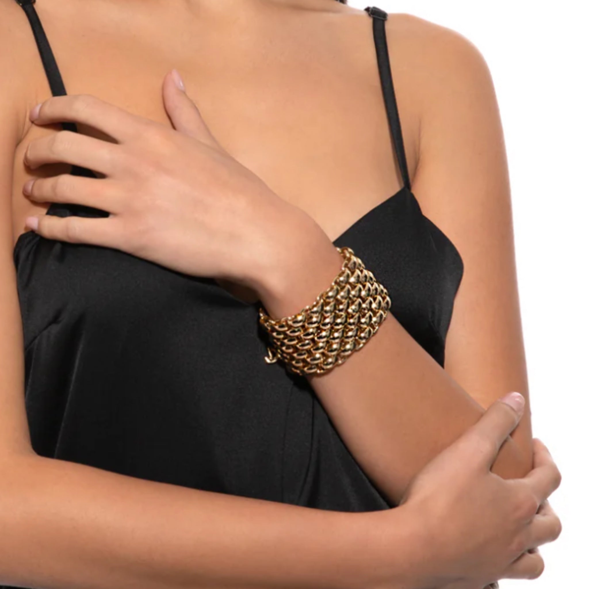 Pulsera Malla Plateada - Piedra de Toque