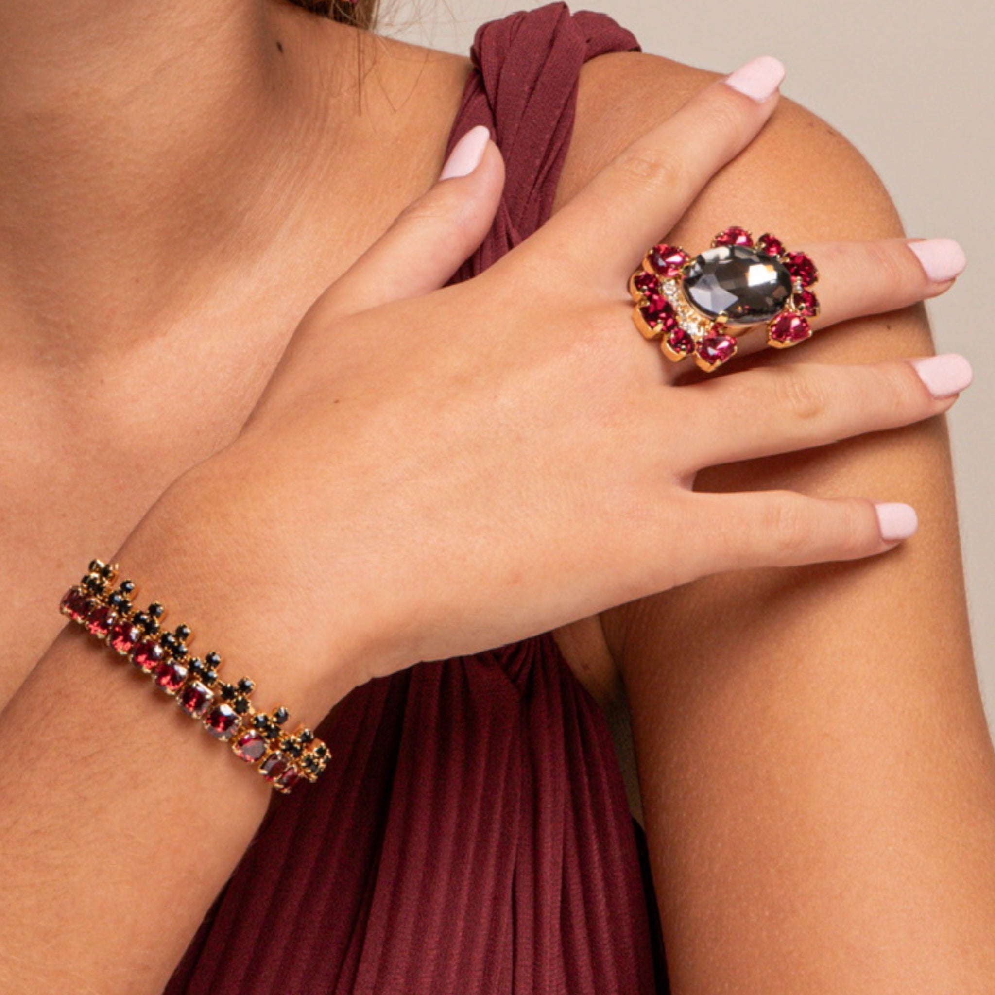 Pulsera Triángulos Cristal - Piedra de Toque