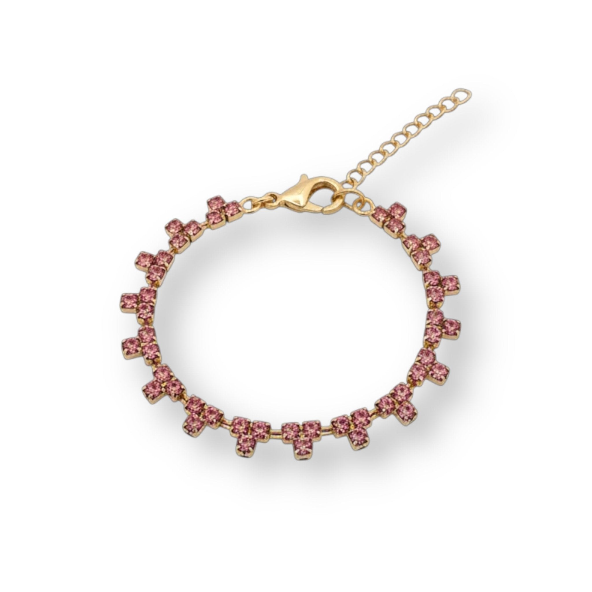Pulsera Triángulos Rosa - Piedra de Toque
