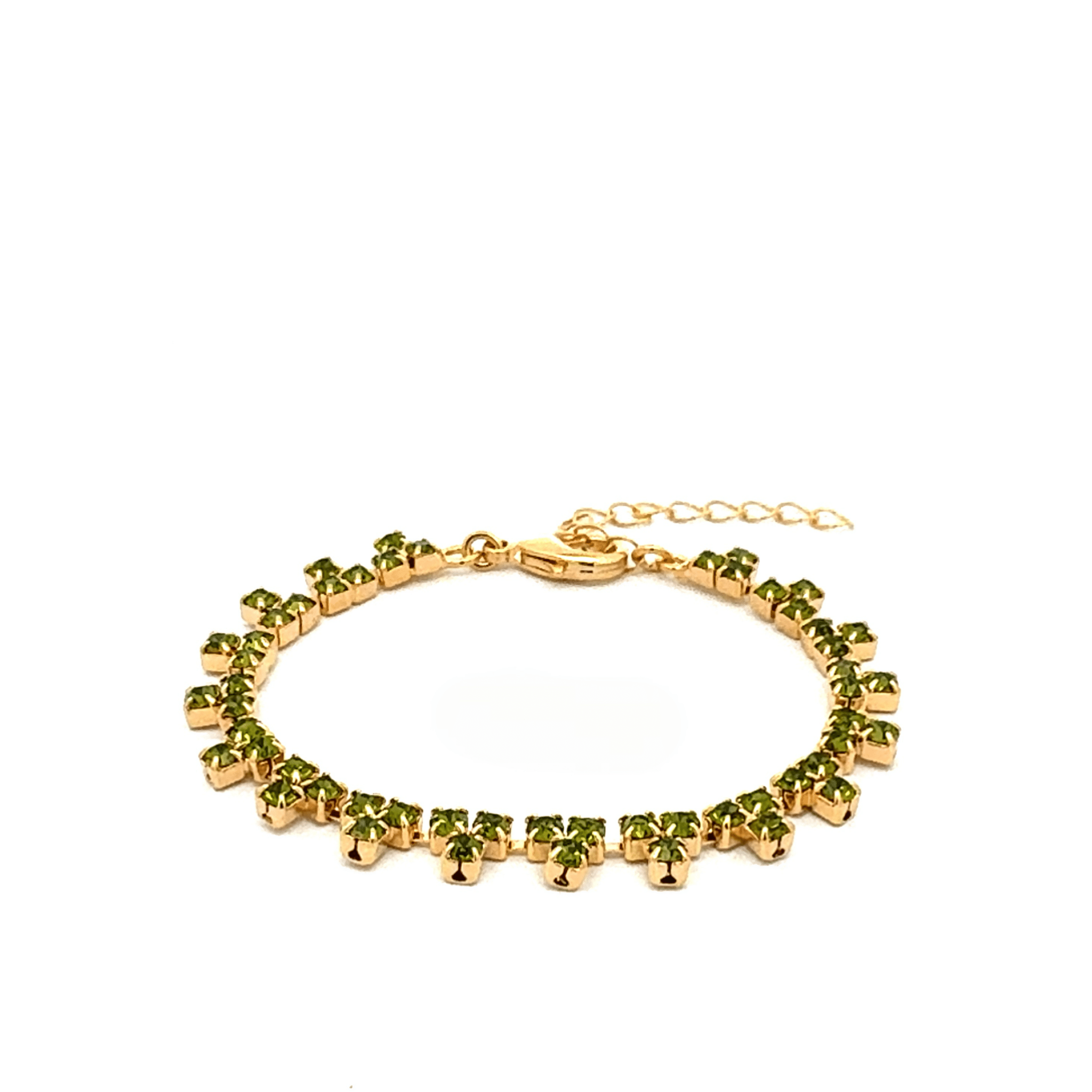 Pulsera Triángulos Verde Oliva - Piedra de Toque