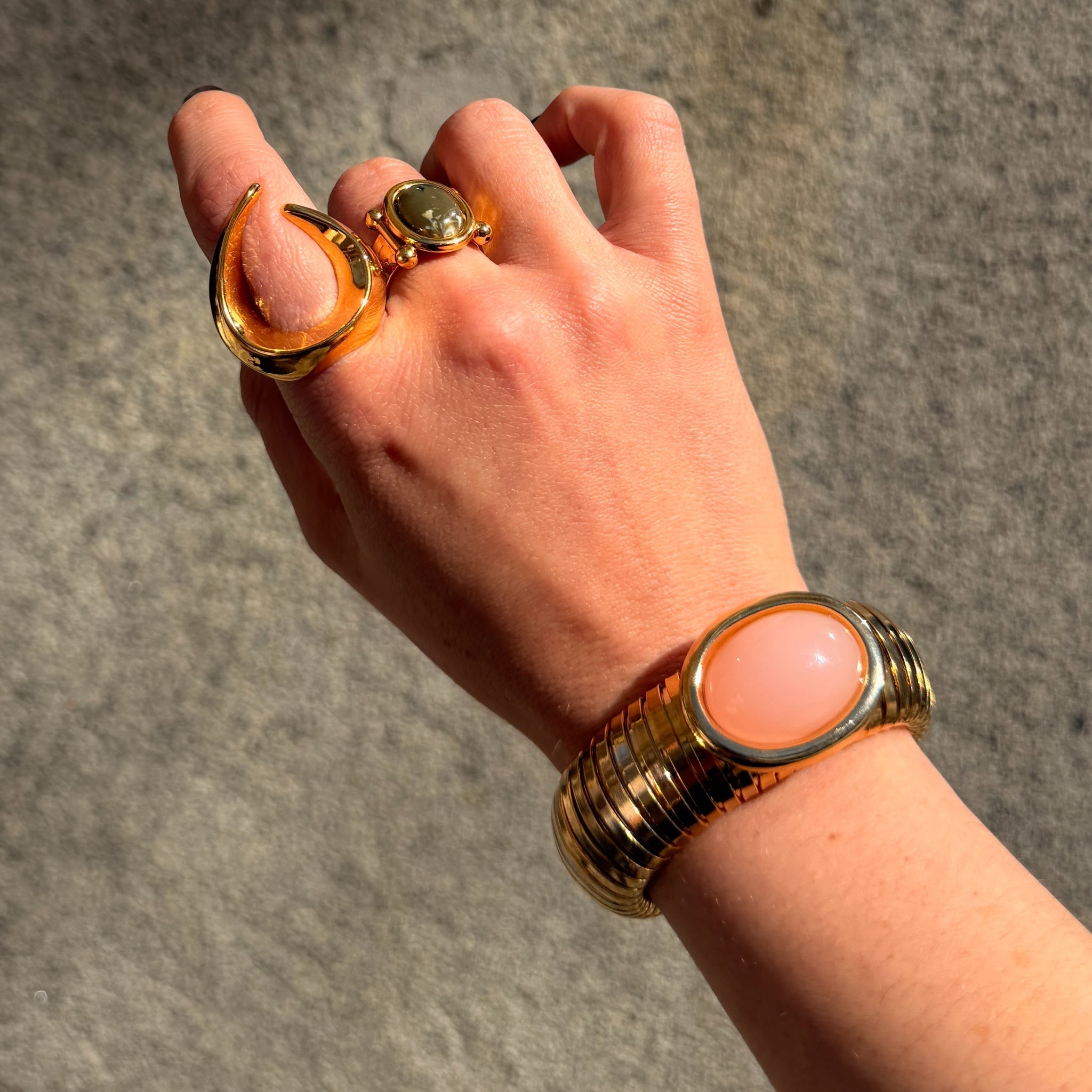 Pulsera Tubogas Gruesa Rosa - Piedra de Toque