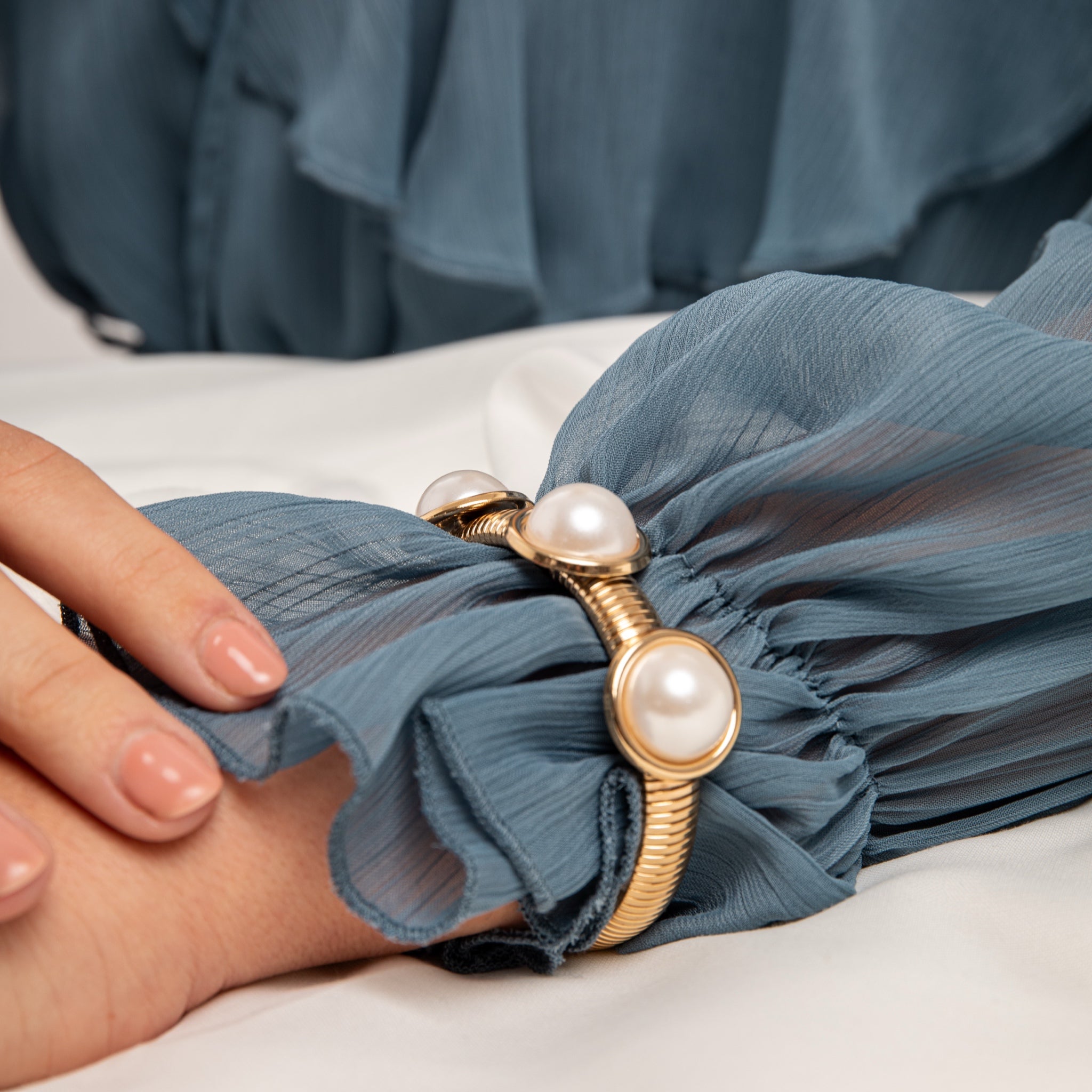 Pulsera Tubogás Triple Perla Circular - Piedra de Toque