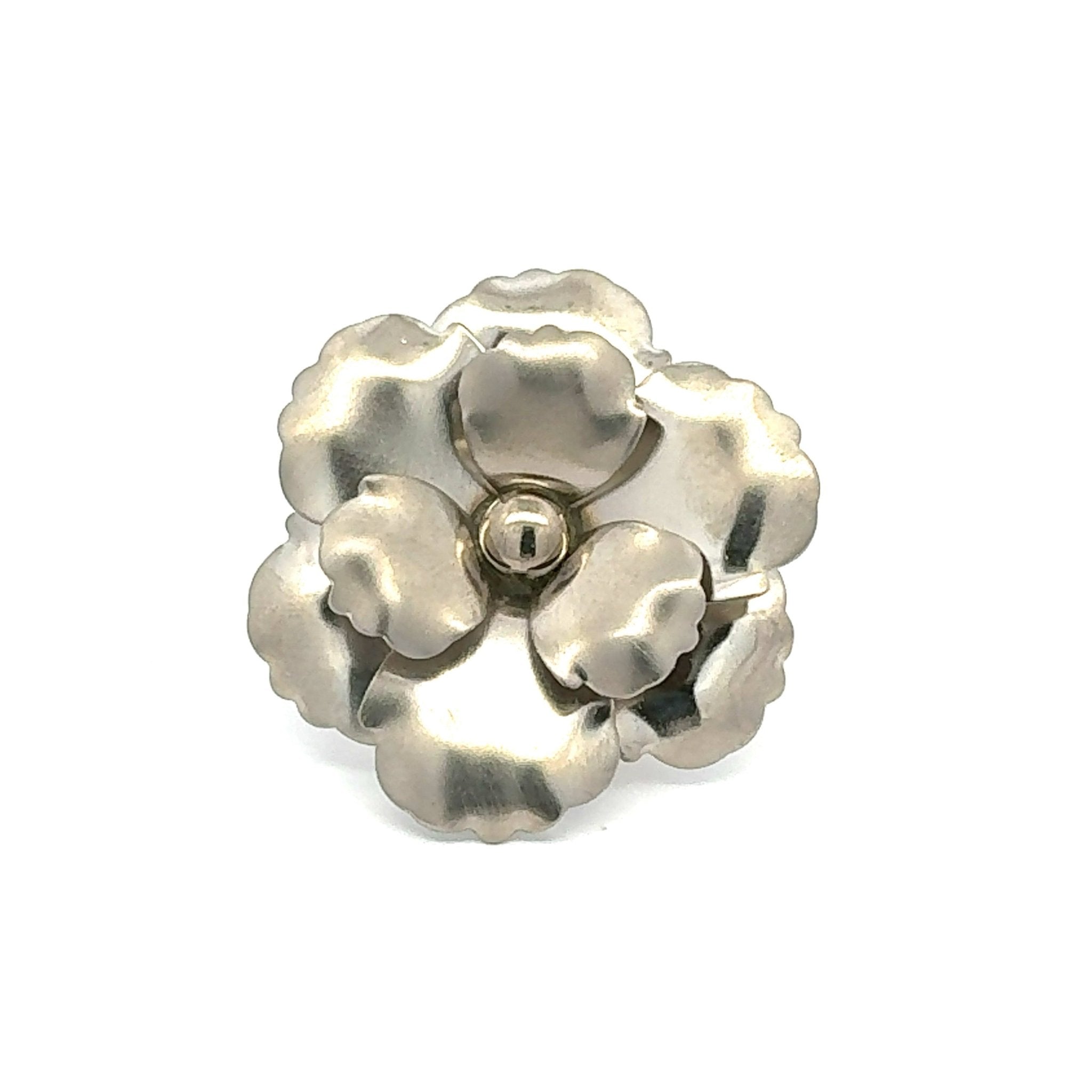 Sortija Camelia Plata Grande - Piedra de Toque