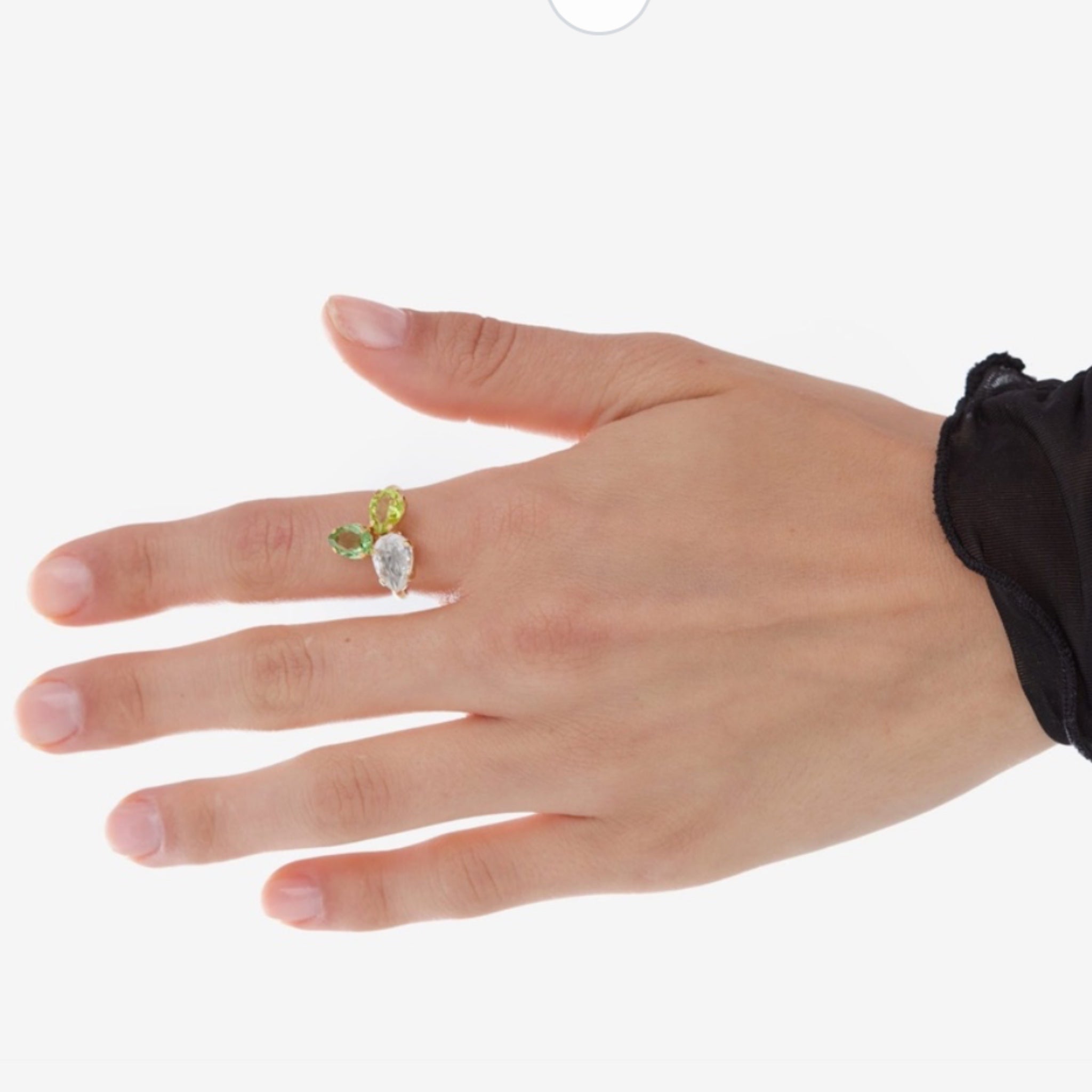 Sortija Flor Tricolor - Piedra de Toque