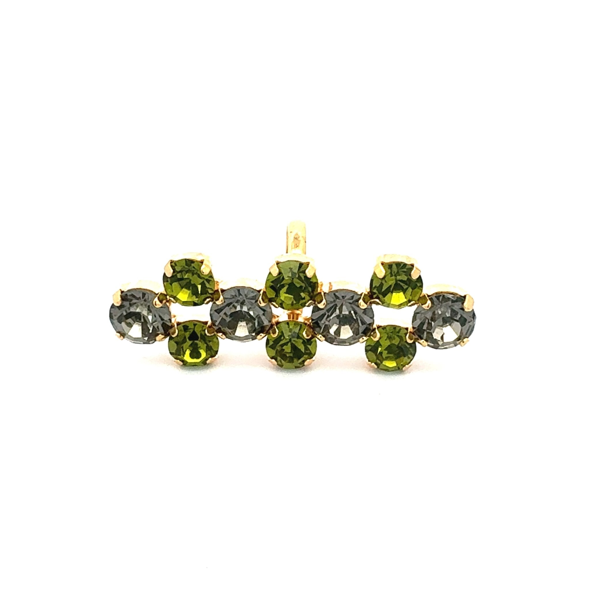 Sortija Larga Oliva y Diamante Negro - Piedra de Toque