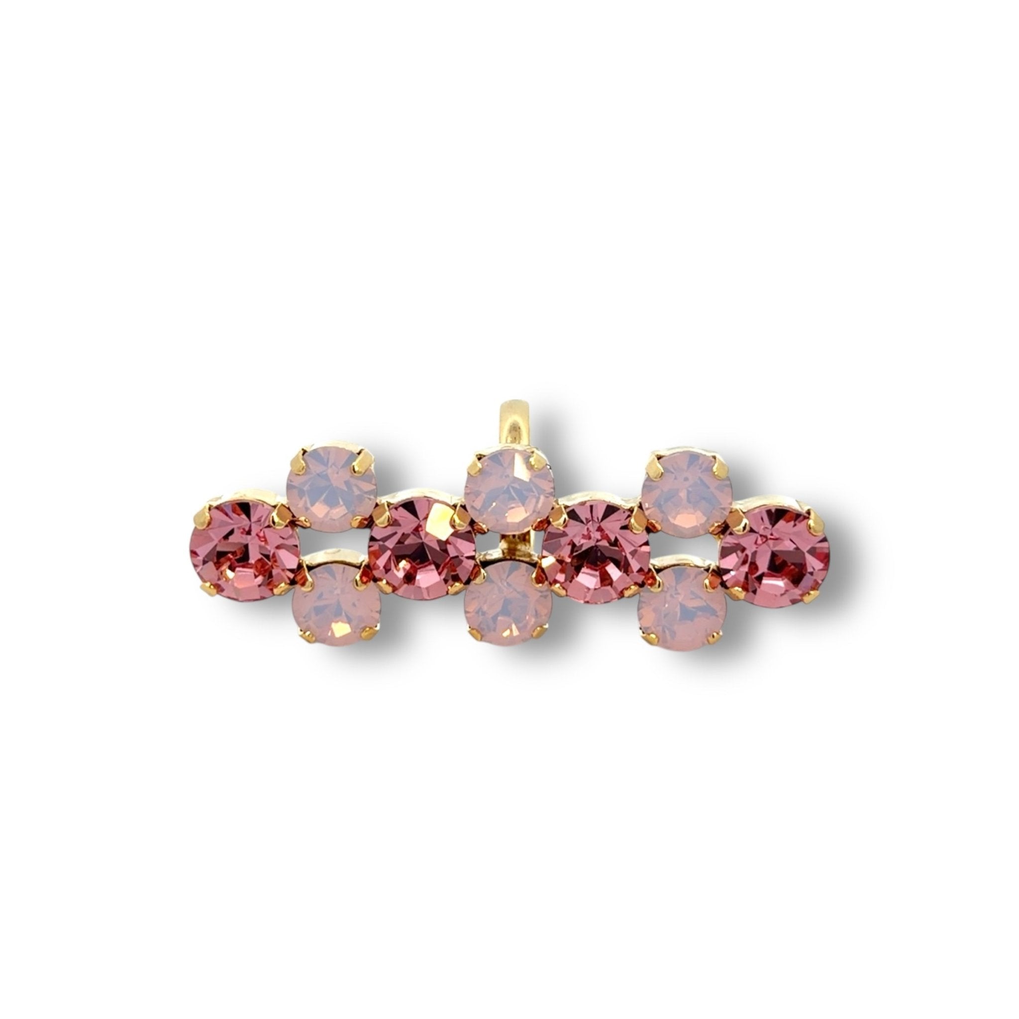 Sortija Larga Ópalo y Rosa - Piedra de Toque