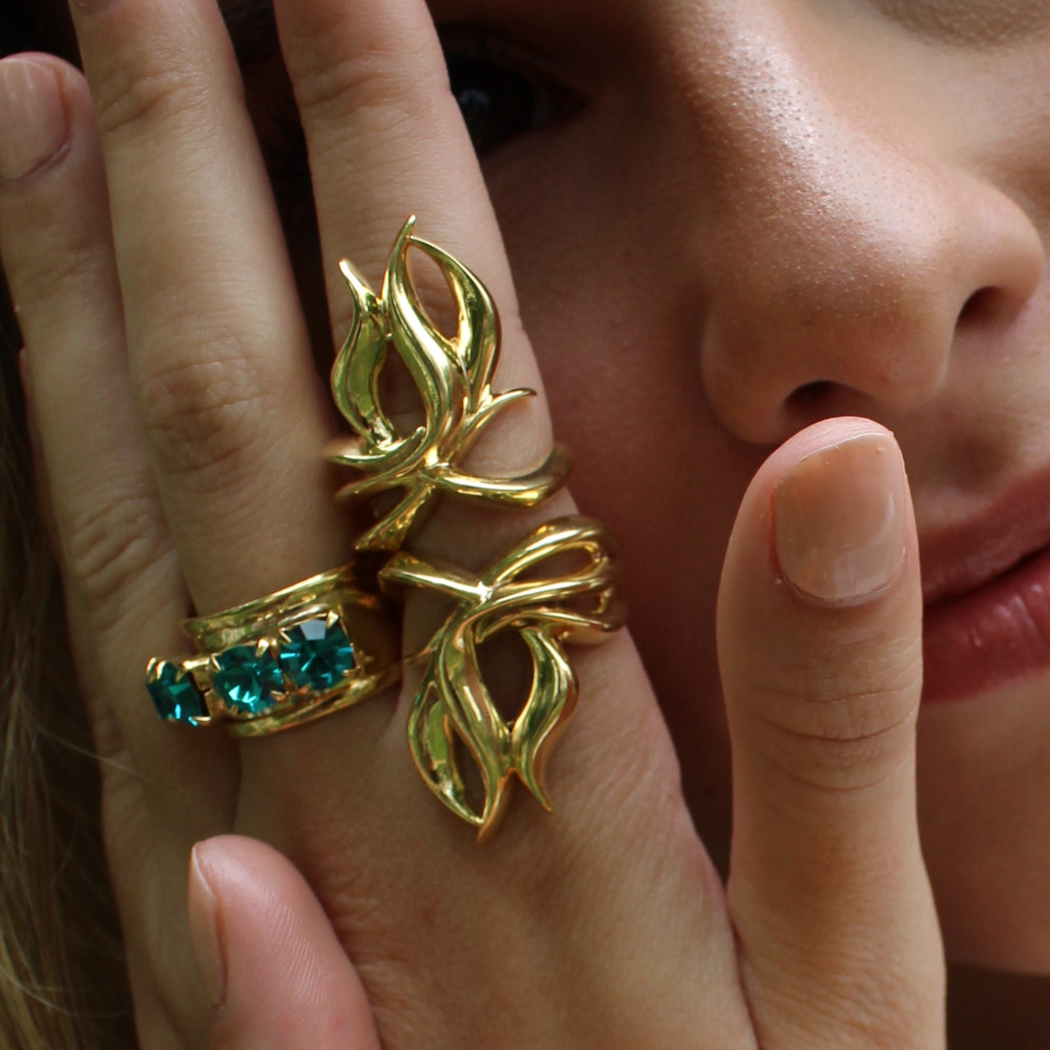 Sortija Llamas - Piedra de Toque