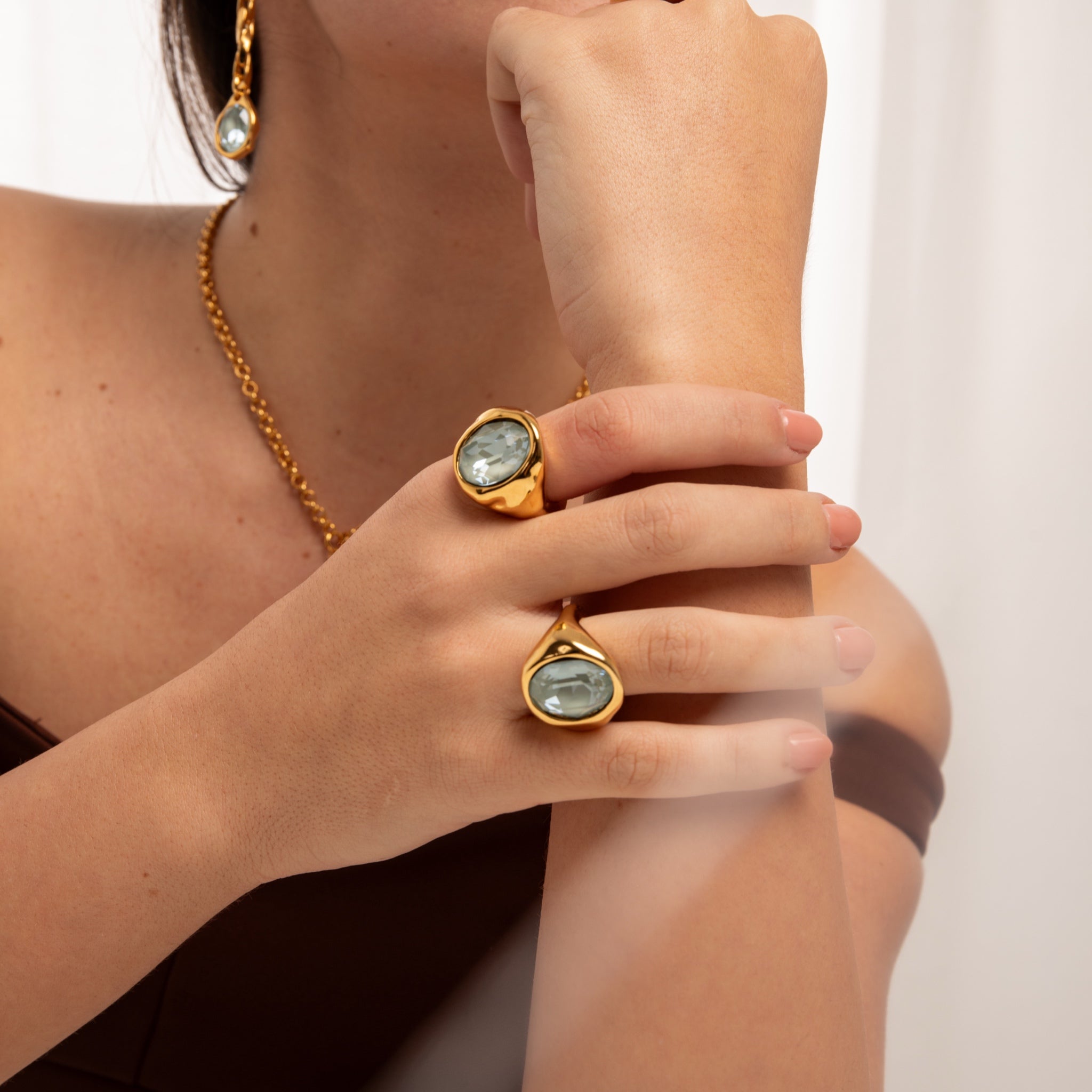 Sortija Ovalada Agave - Piedra de Toque