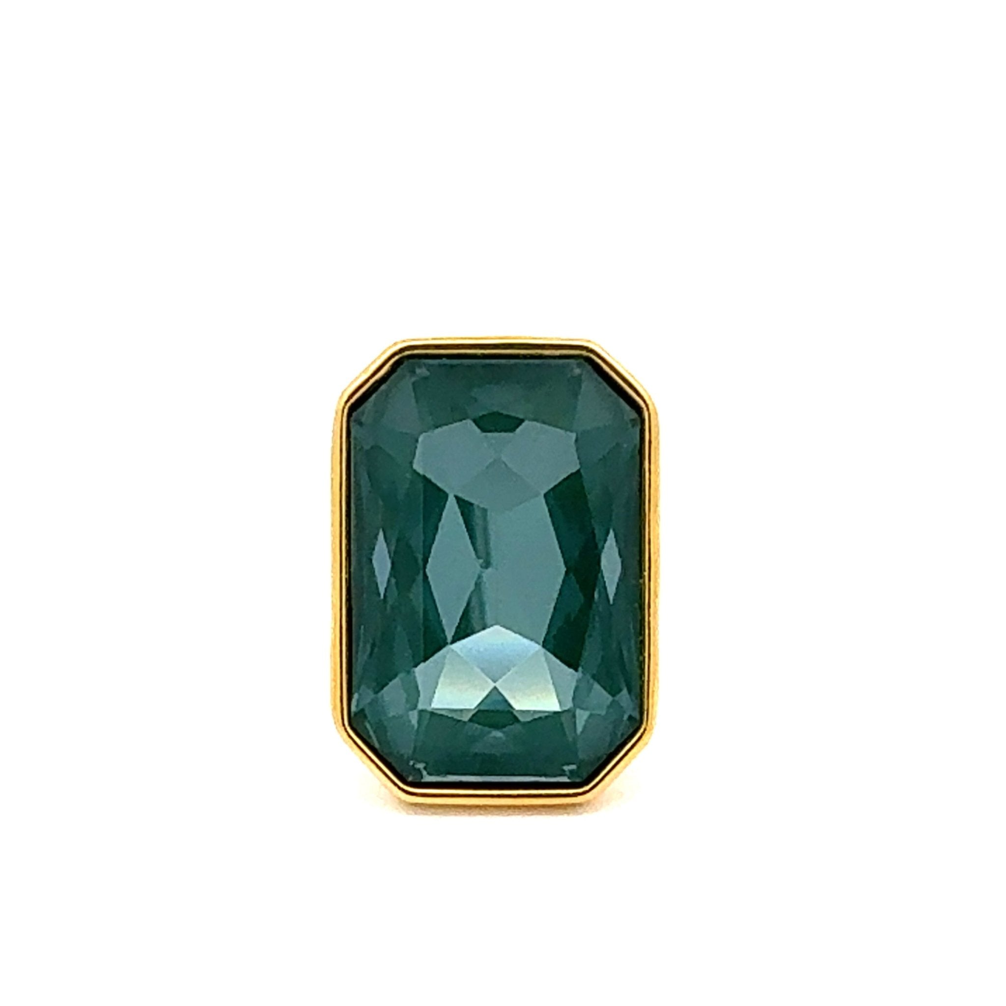 Sortija Rectangular Verde - Piedra de Toque