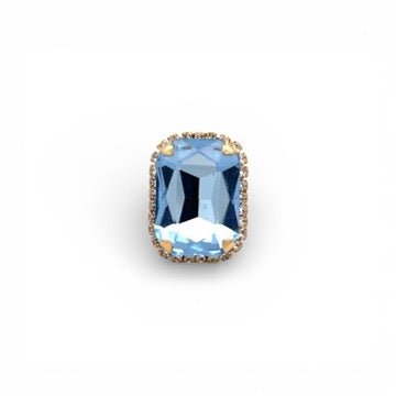 Sortija XL Cristal Zafiro Claro - Piedra de Toque