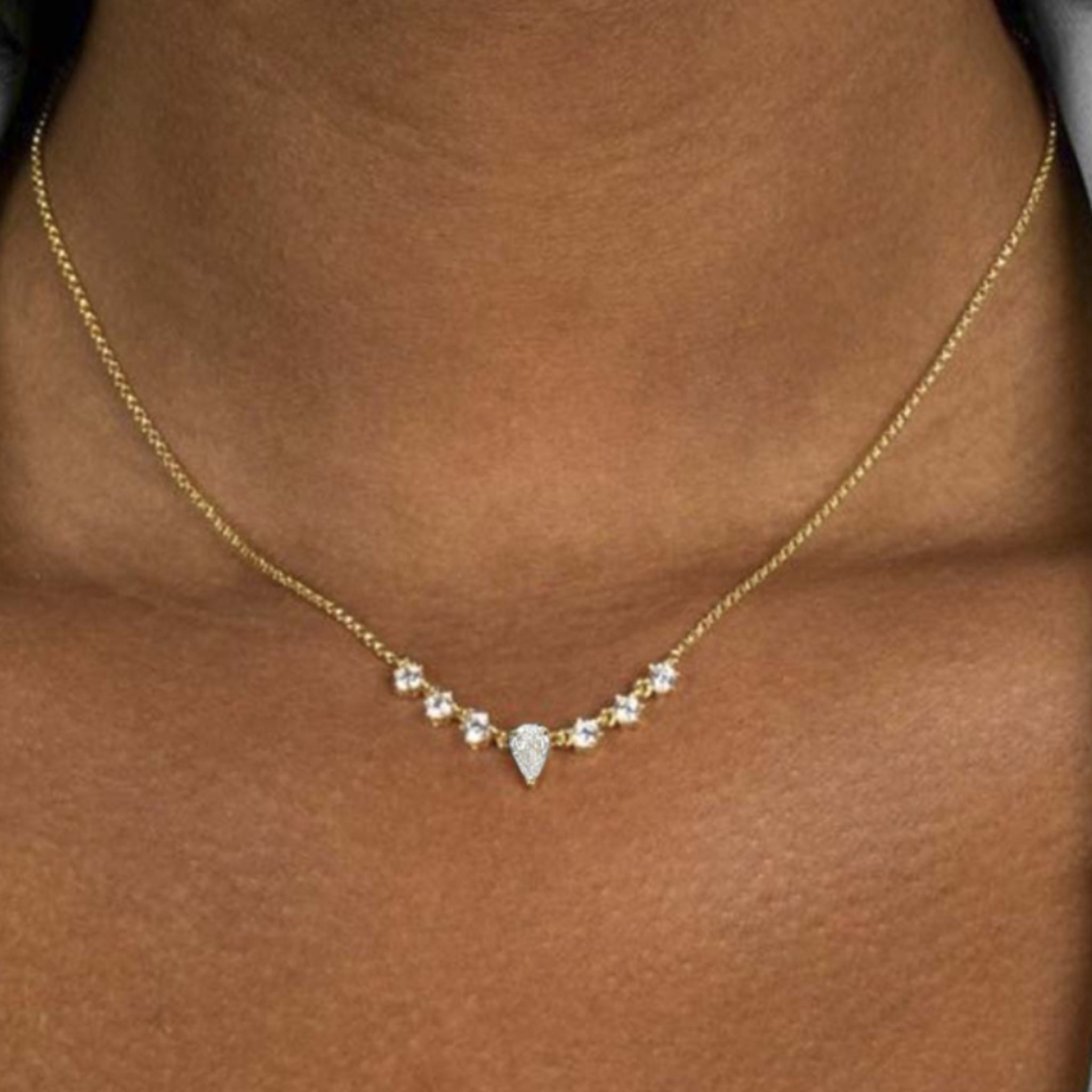 Collar Circonitas Blancas - Piedra de Toque