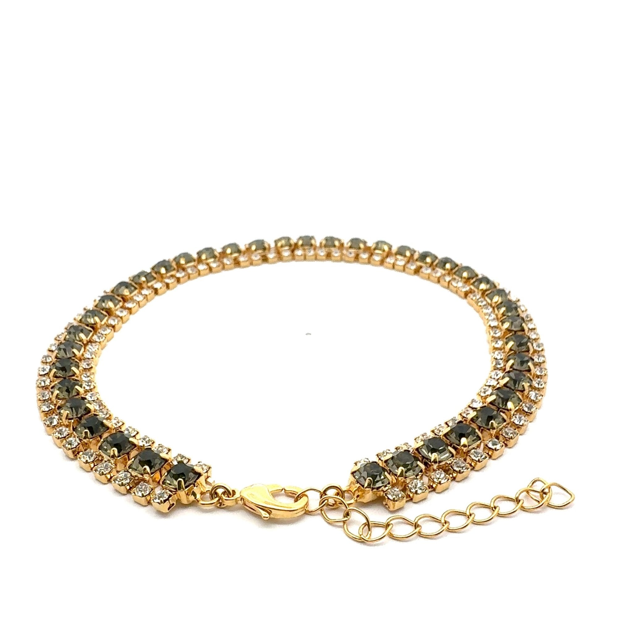 Collar Cristales Diamante Negro - Piedra de Toque